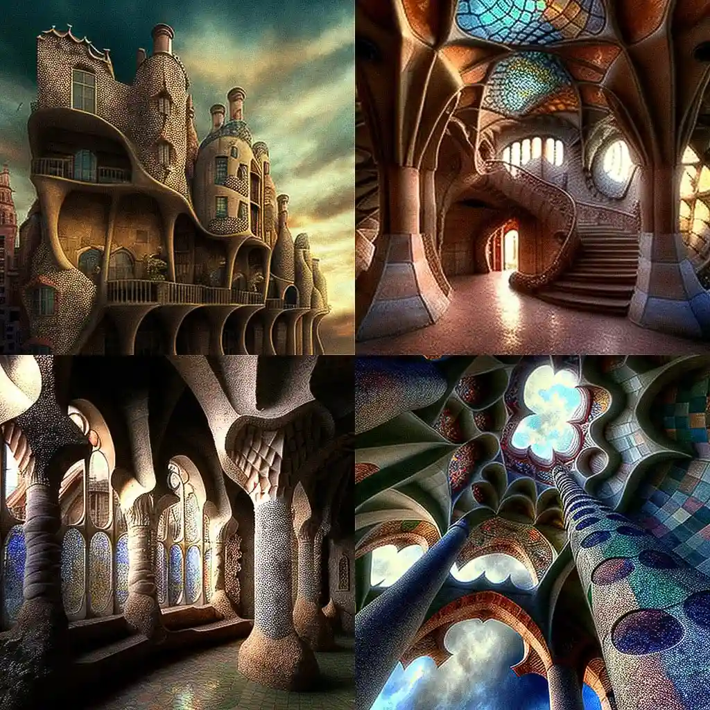 安东尼·高迪 antoni gaudi风格midjourney AI绘画作品 -安东尼·高迪 antoni gaudi风格midjourney AI绘画作品