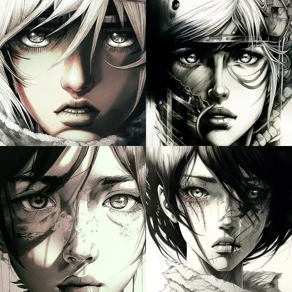 谷崎始 hajime isayama风格midjourney AI绘画作品 -谷崎始 hajime isayama风格midjourney AI绘画作品