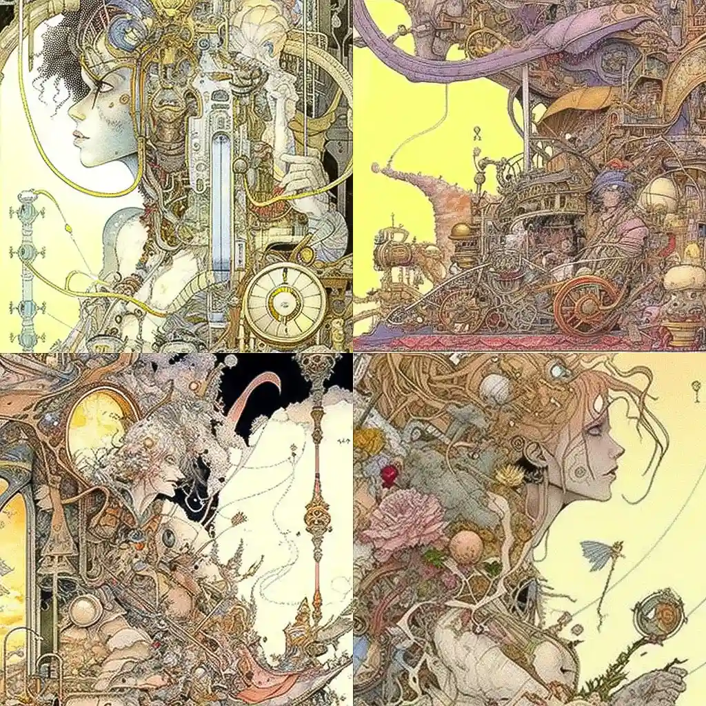 迈克尔·卡卢塔 michael kaluta风格midjourney AI绘画作品 -迈克尔·卡卢塔 michael kaluta风格midjourney AI绘画作品
