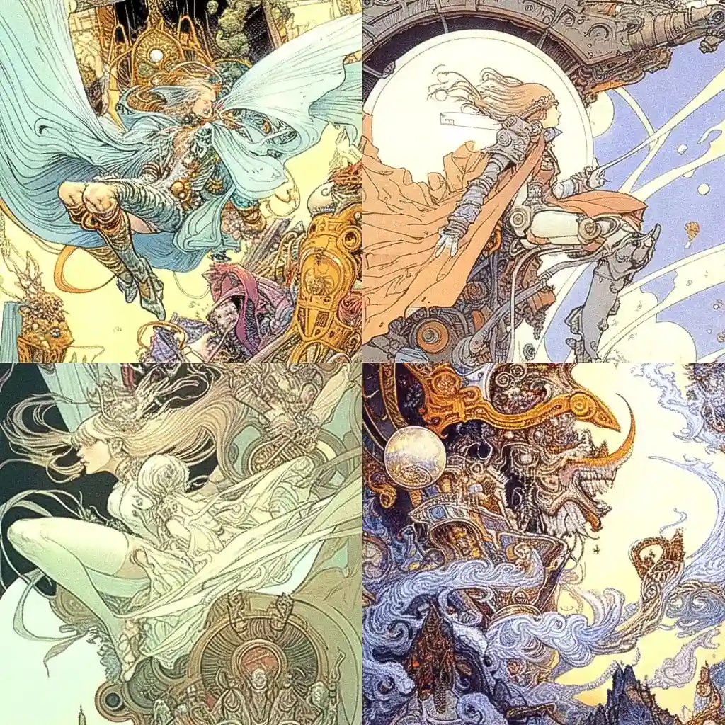 迈克尔·卡卢塔 michael kaluta风格midjourney AI绘画作品 -迈克尔·卡卢塔 michael kaluta风格midjourney AI绘画作品
