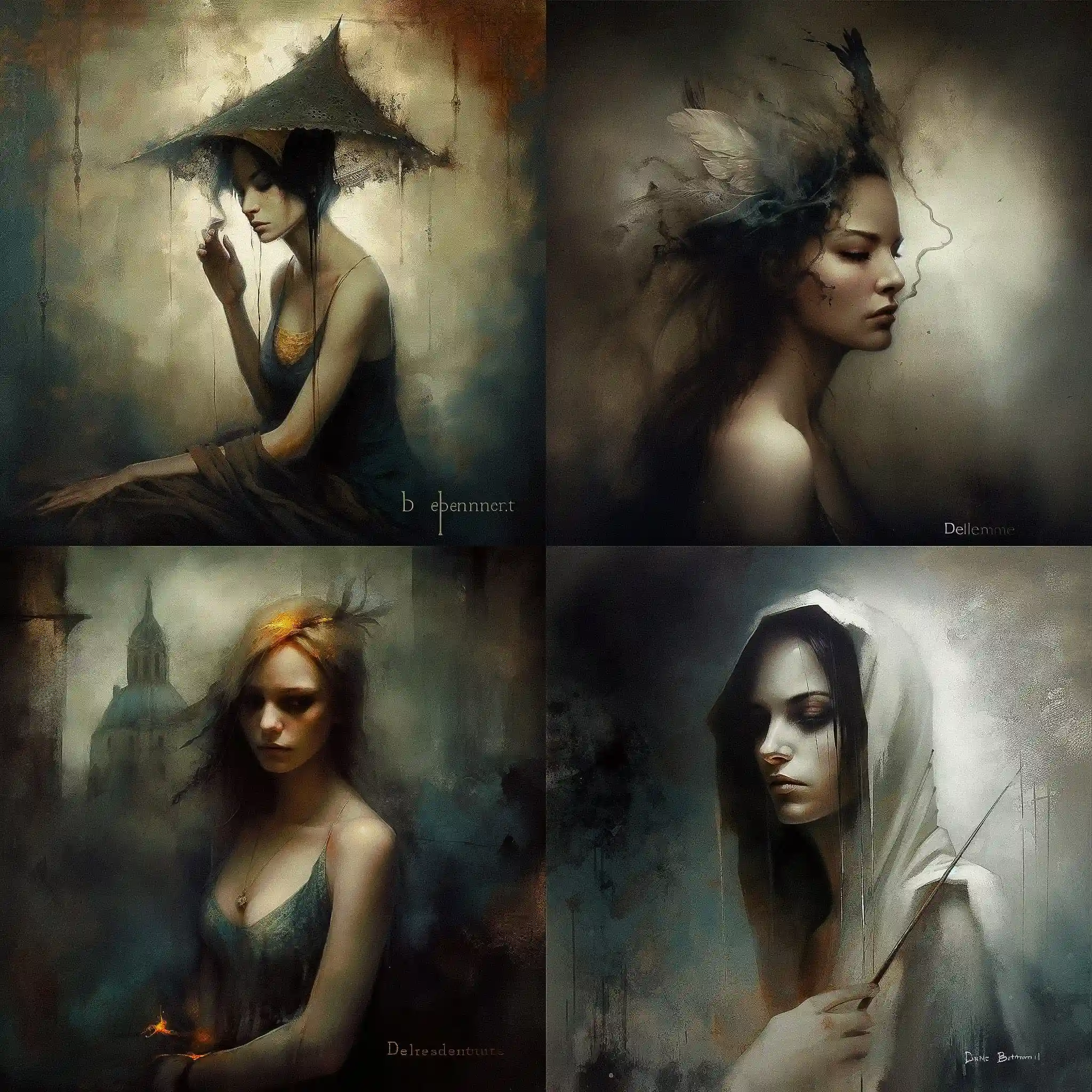 -巴斯蒂安·勒库夫德哈梅 bastien lecouffe deharme风格midjourney AI绘画作品