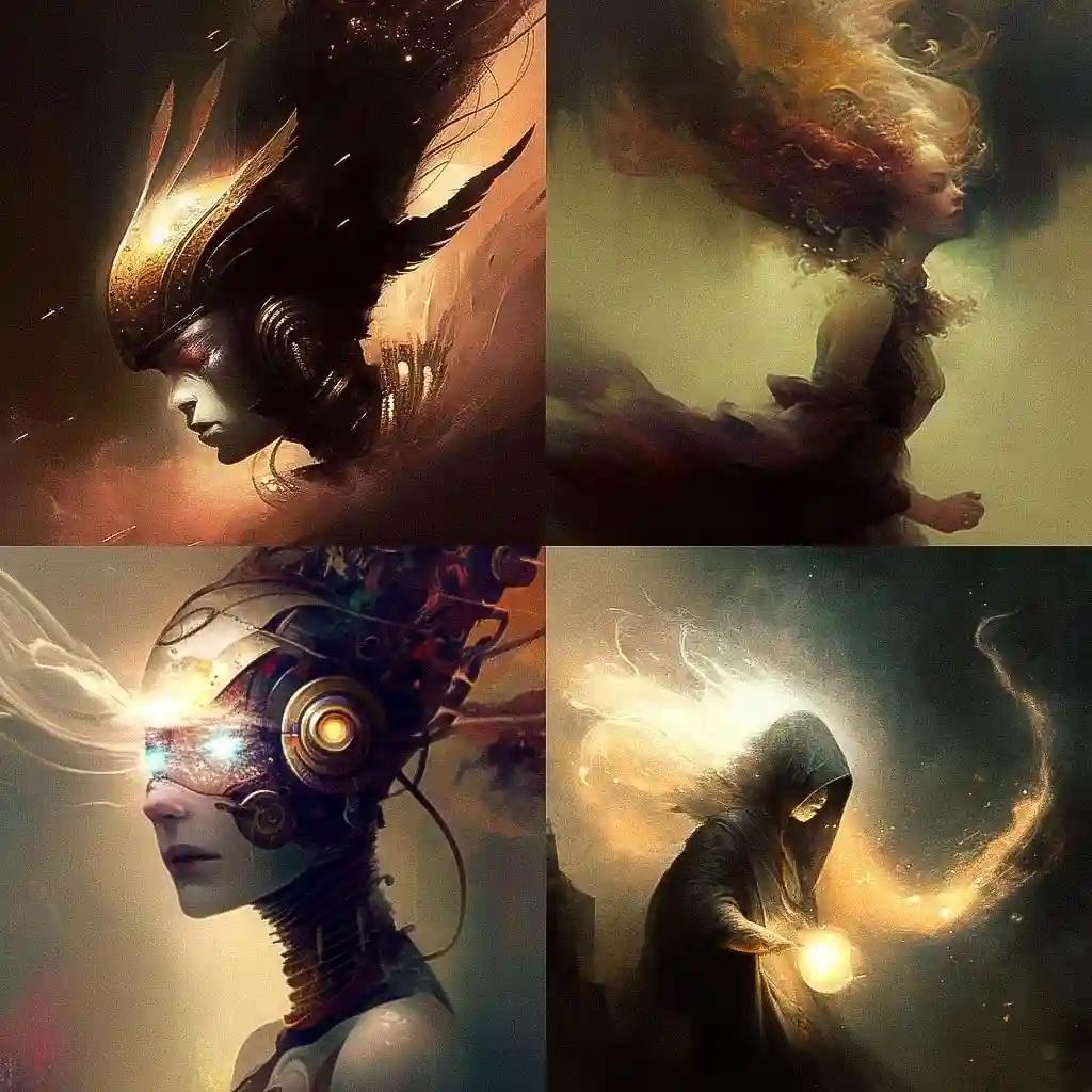 -巴斯蒂安·勒库夫德哈梅 bastien lecouffe deharme风格midjourney AI绘画作品