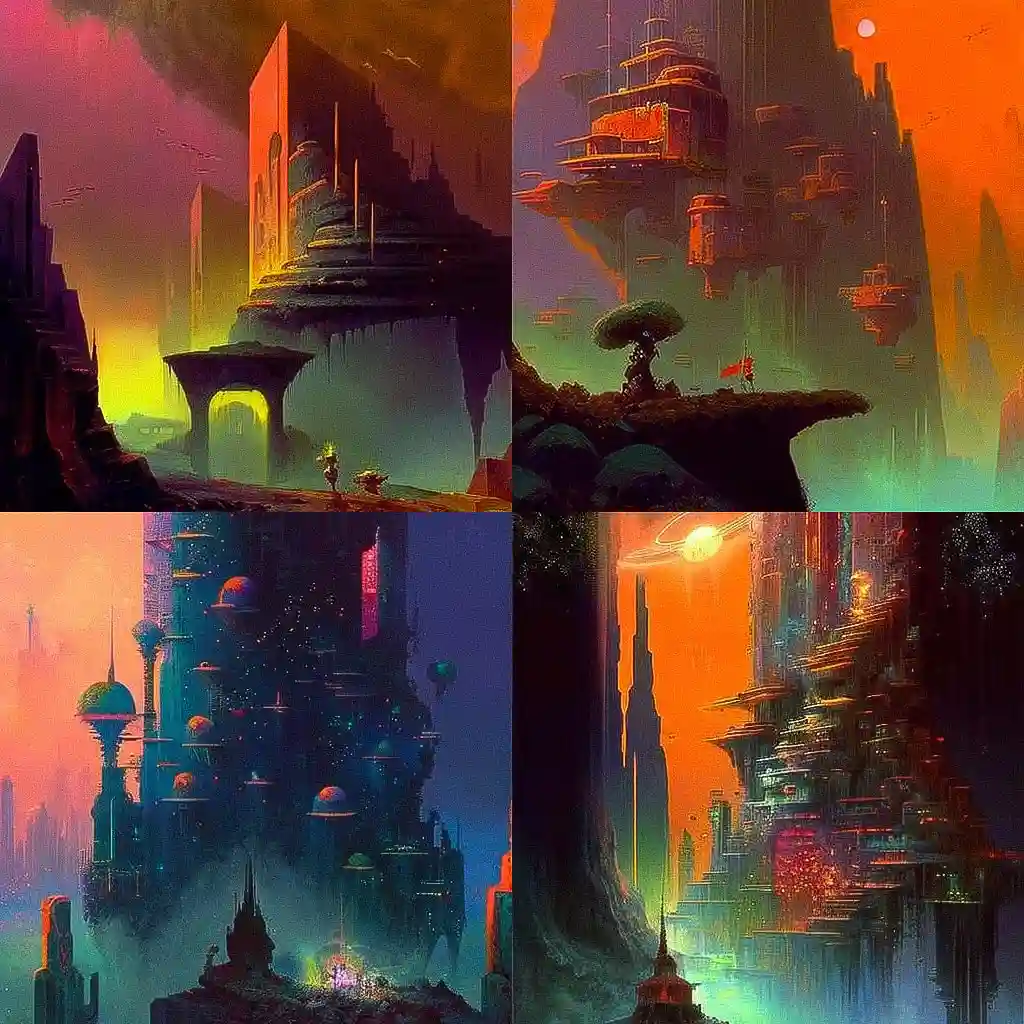 -保罗·莱尔 paul lehr风格midjourney AI绘画作品