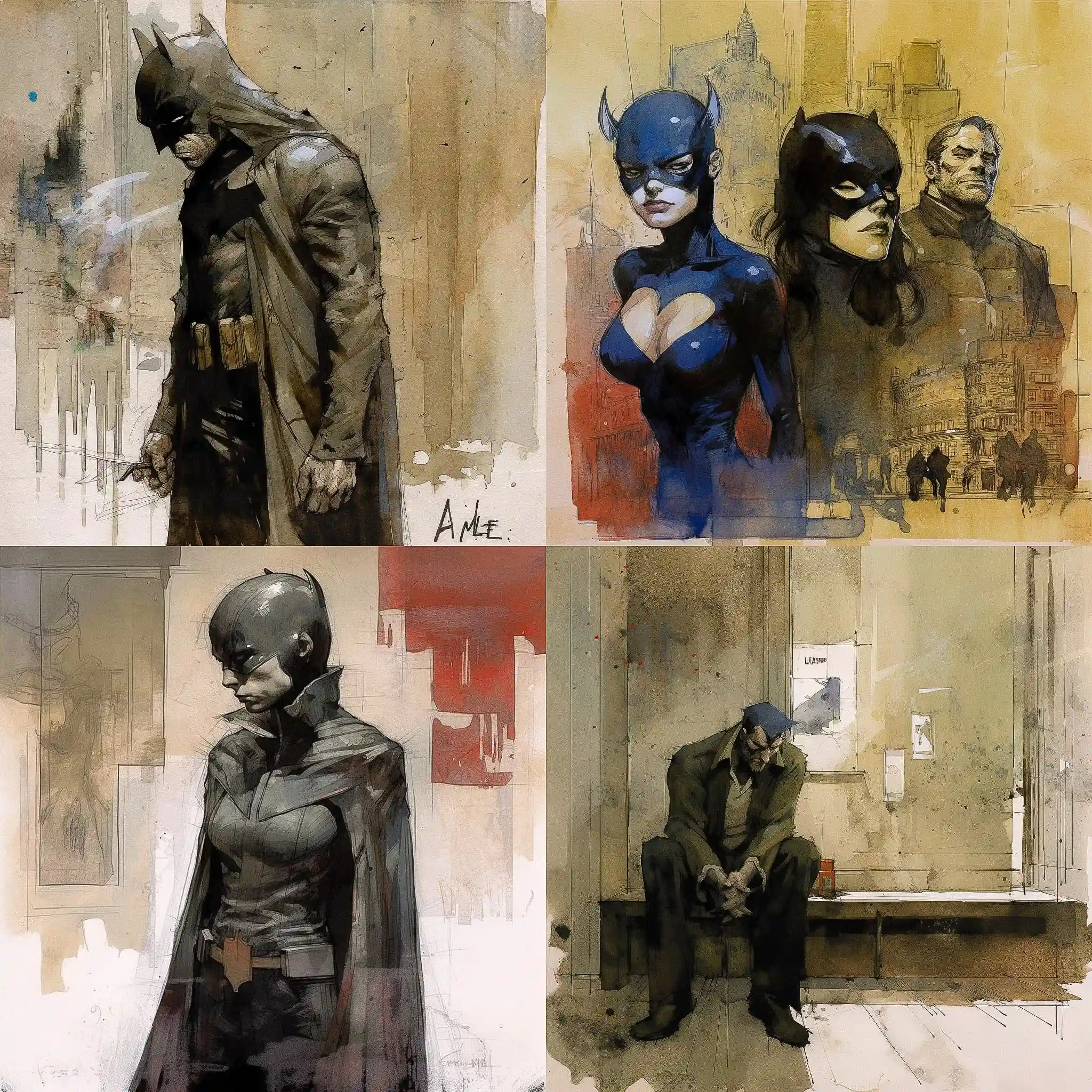 -亚历克斯·马莱夫 alex maleev风格midjourney AI绘画作品