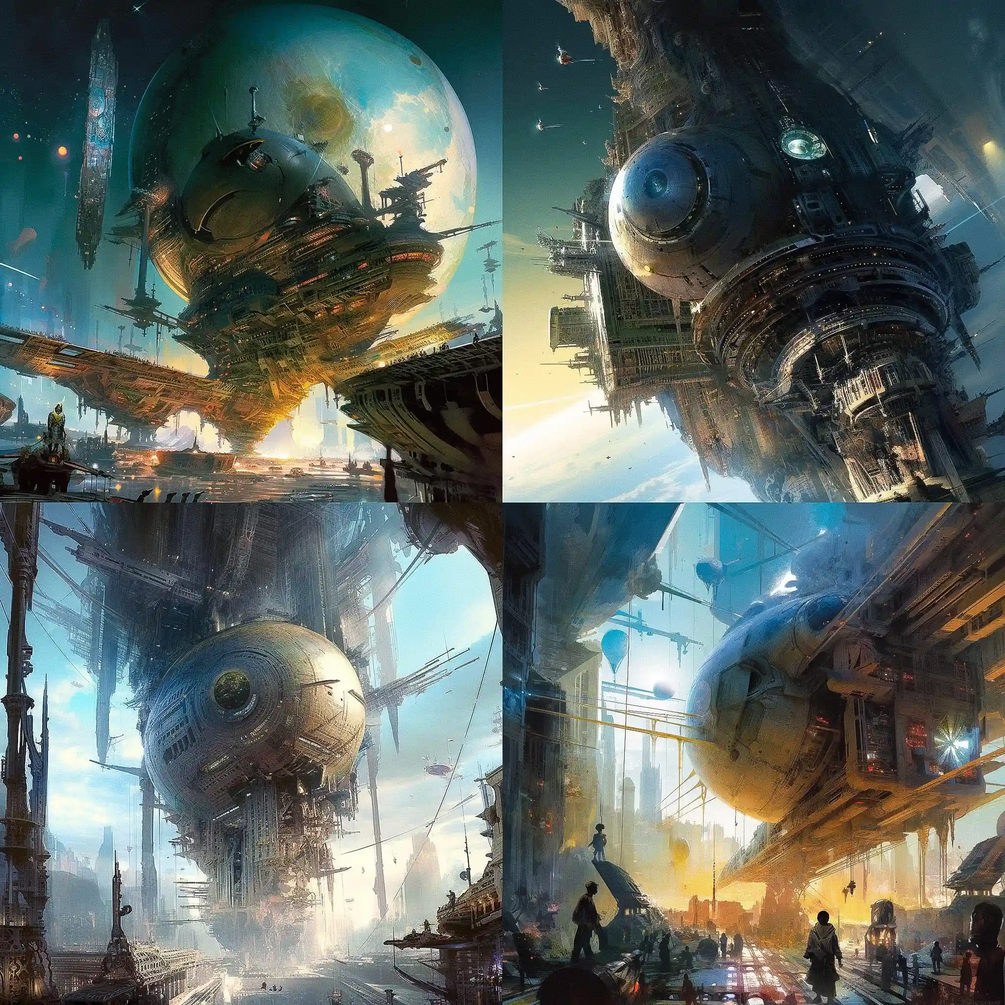 -斯蒂芬·马蒂尼尔 stephan martiniere风格midjourney AI绘画作品