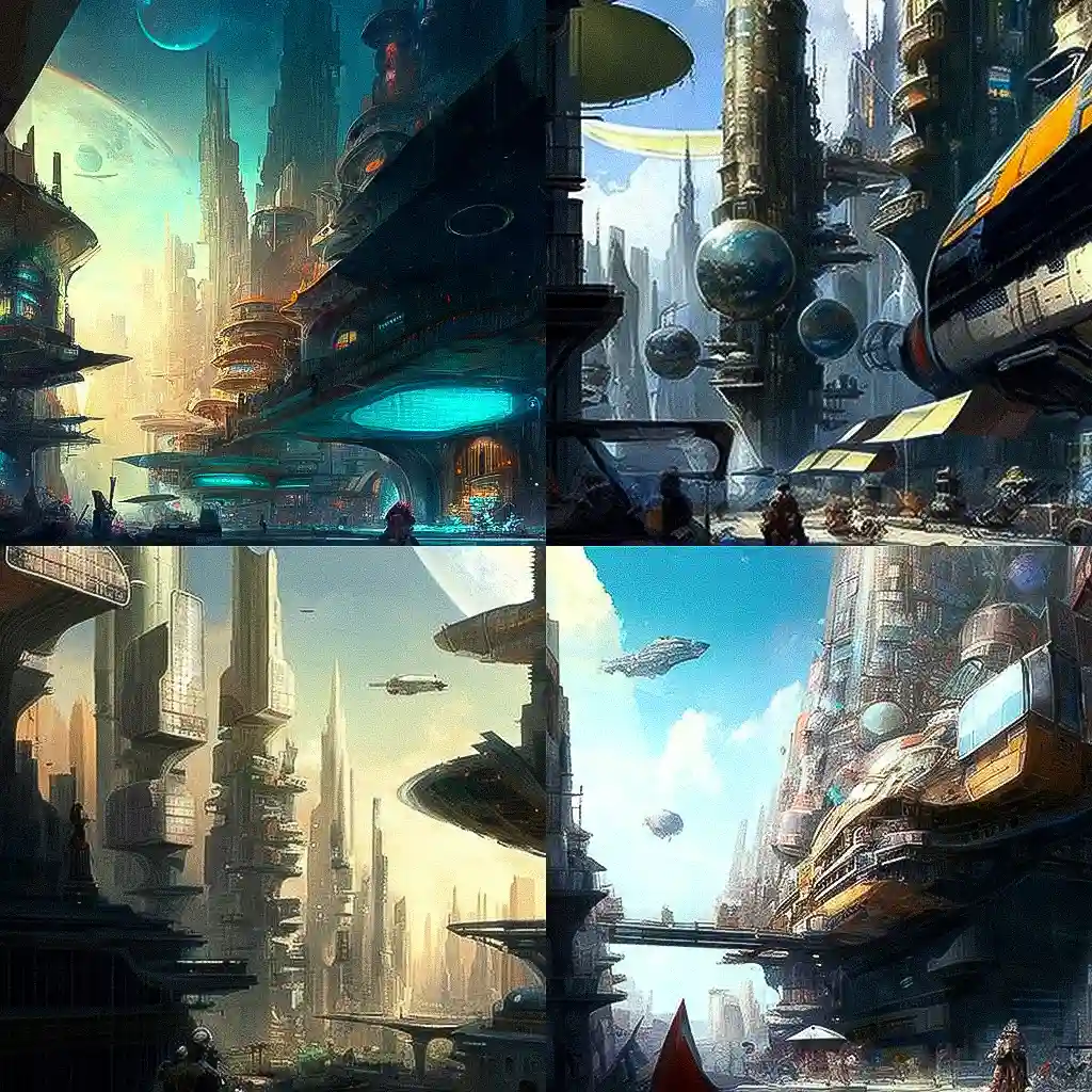 -斯蒂芬·马蒂尼尔 stephan martiniere风格midjourney AI绘画作品