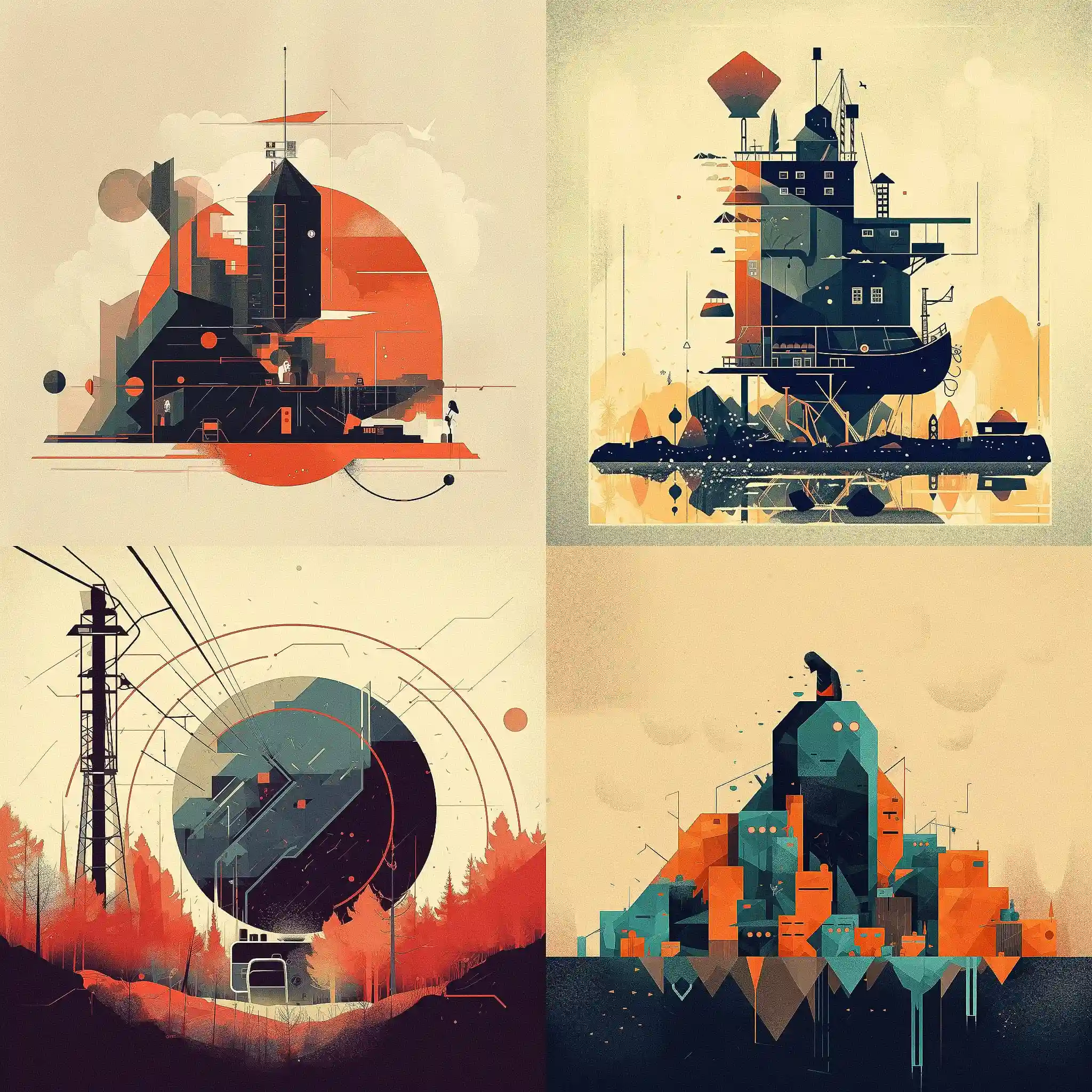 -丹·马图蒂纳 dan matutina风格midjourney AI绘画作品