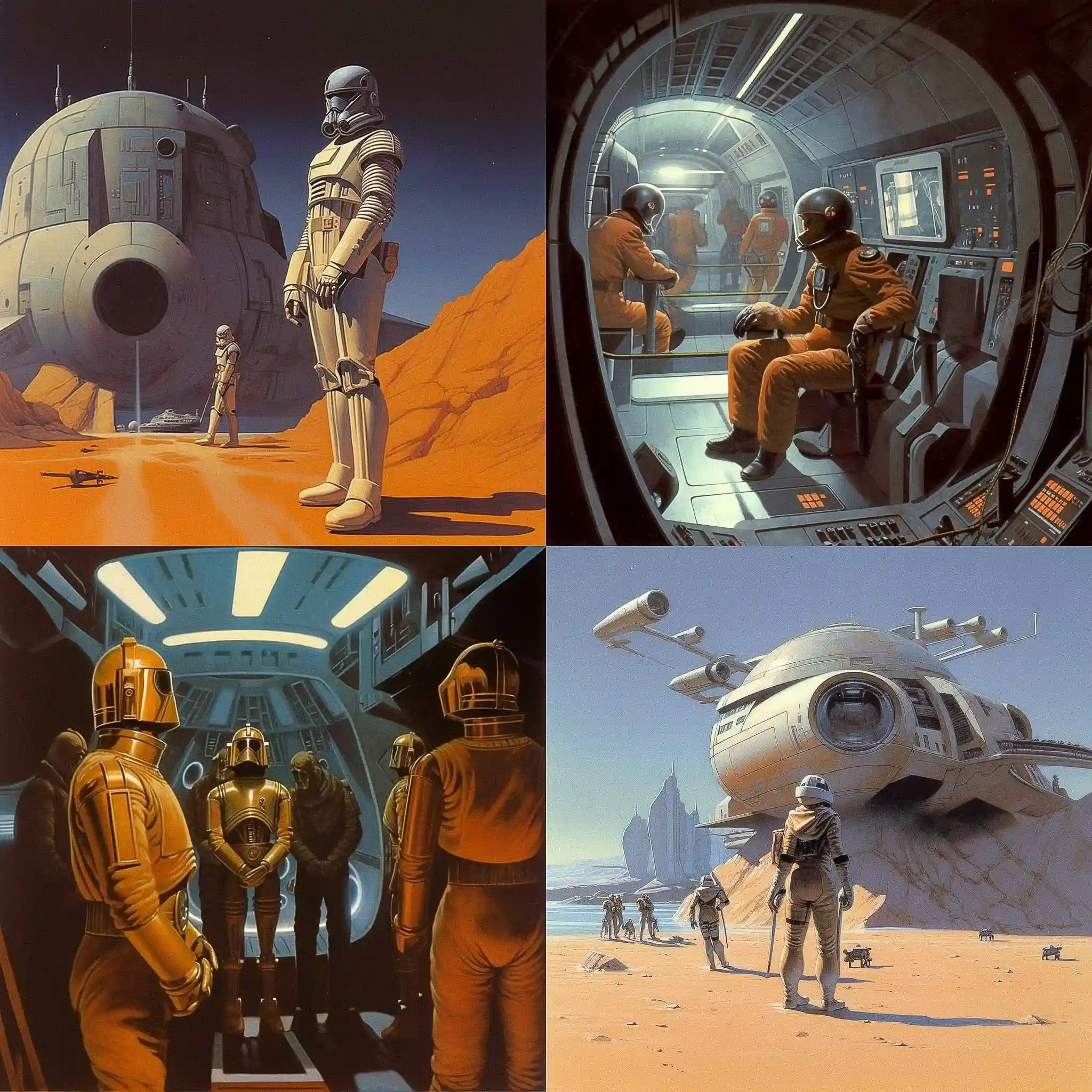 -拉尔夫·麦克奎里 ralph mcquarrie风格midjourney AI绘画作品