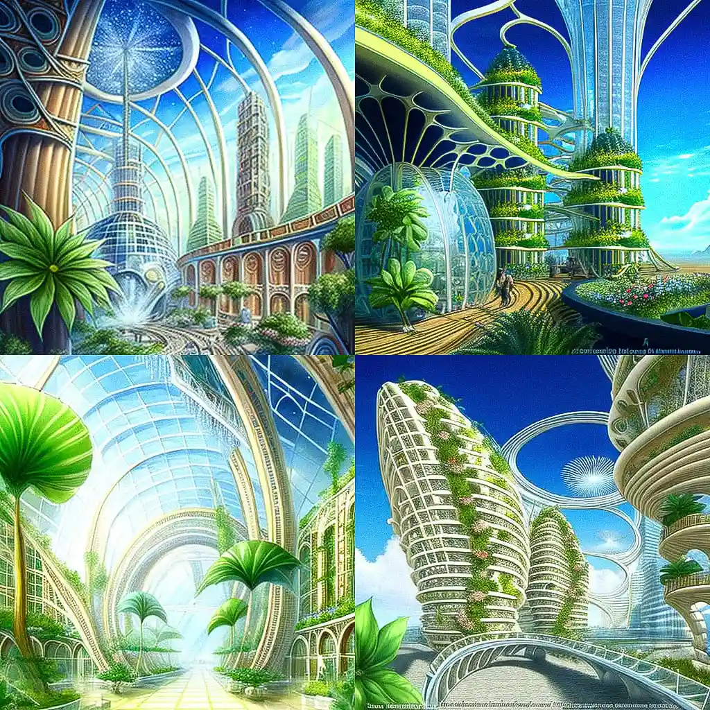 文森特·卡莱博 vincent callebaut风格midjourney AI绘画作品 -文森特·卡莱博 vincent callebaut风格midjourney AI绘画作品