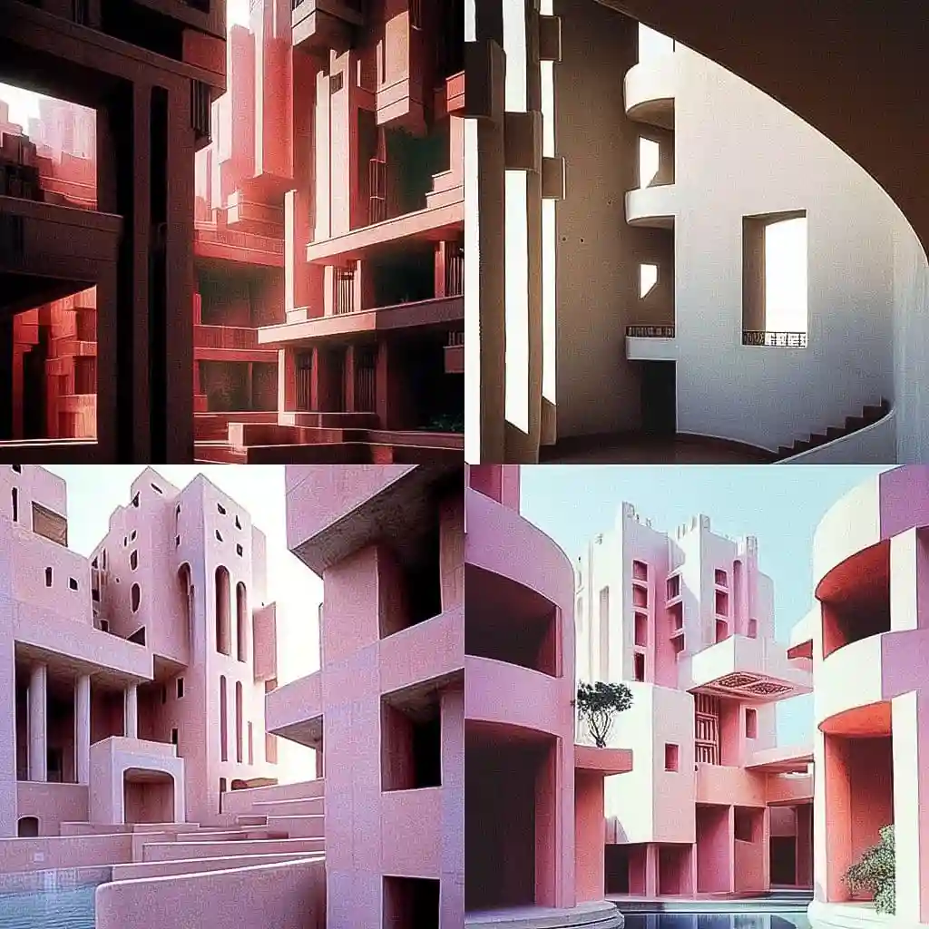 -里卡多·博菲尔 ricardo bofill风格midjourney AI绘画作品