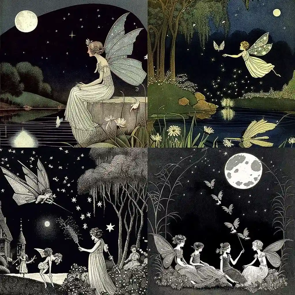 -伊达•伦托尔•奥斯维特 ida rentoul outhwaite风格midjourney AI绘画作品