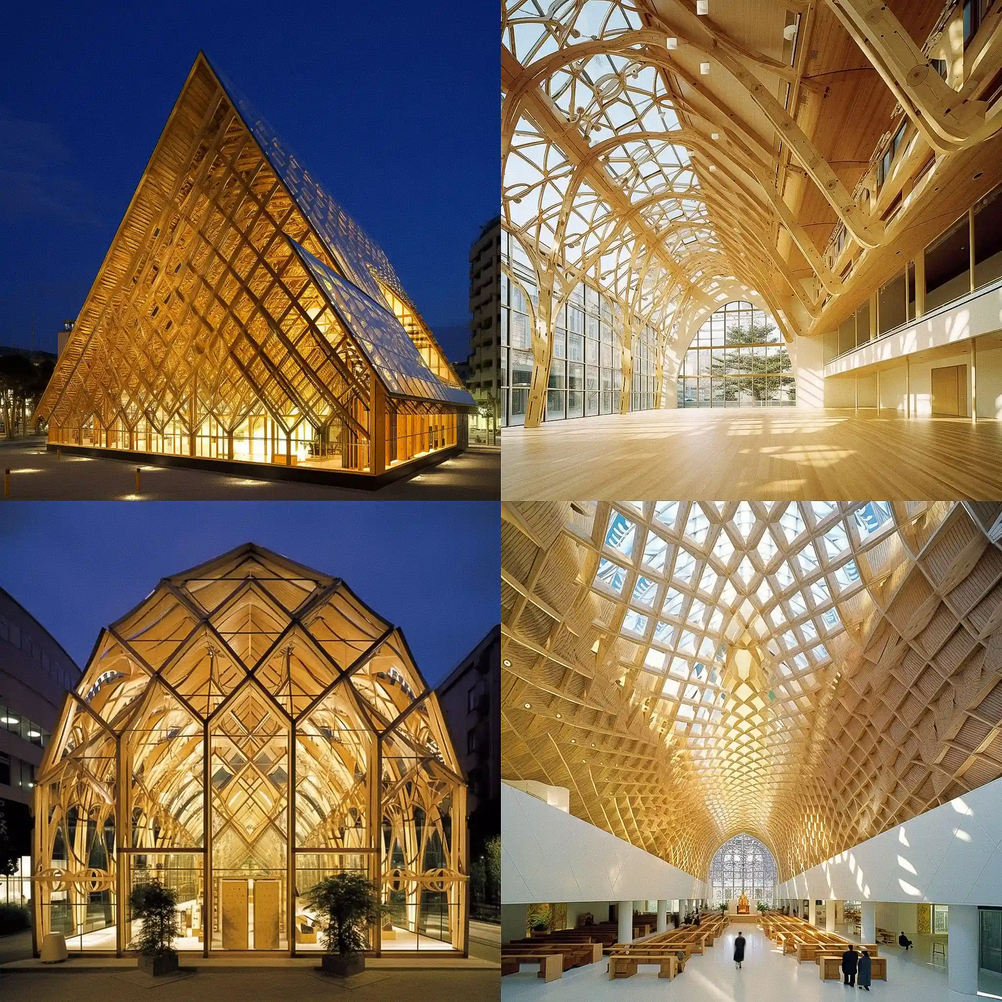 伴修郎 shigeru ban风格midjourney AI绘画作品 -伴修郎 shigeru ban风格midjourney AI绘画作品