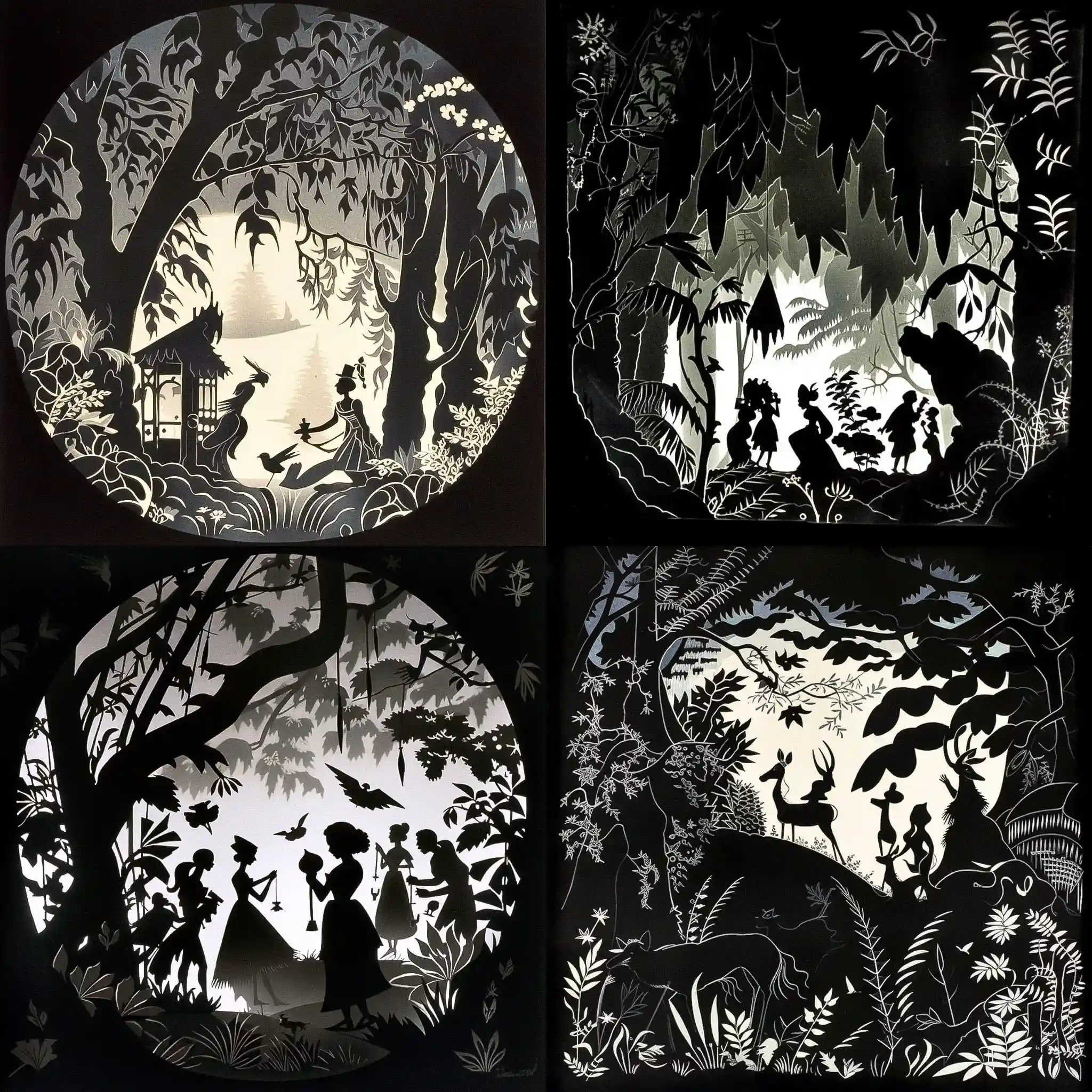 -洛特·莱尼格尔 lotte reiniger风格midjourney AI绘画作品