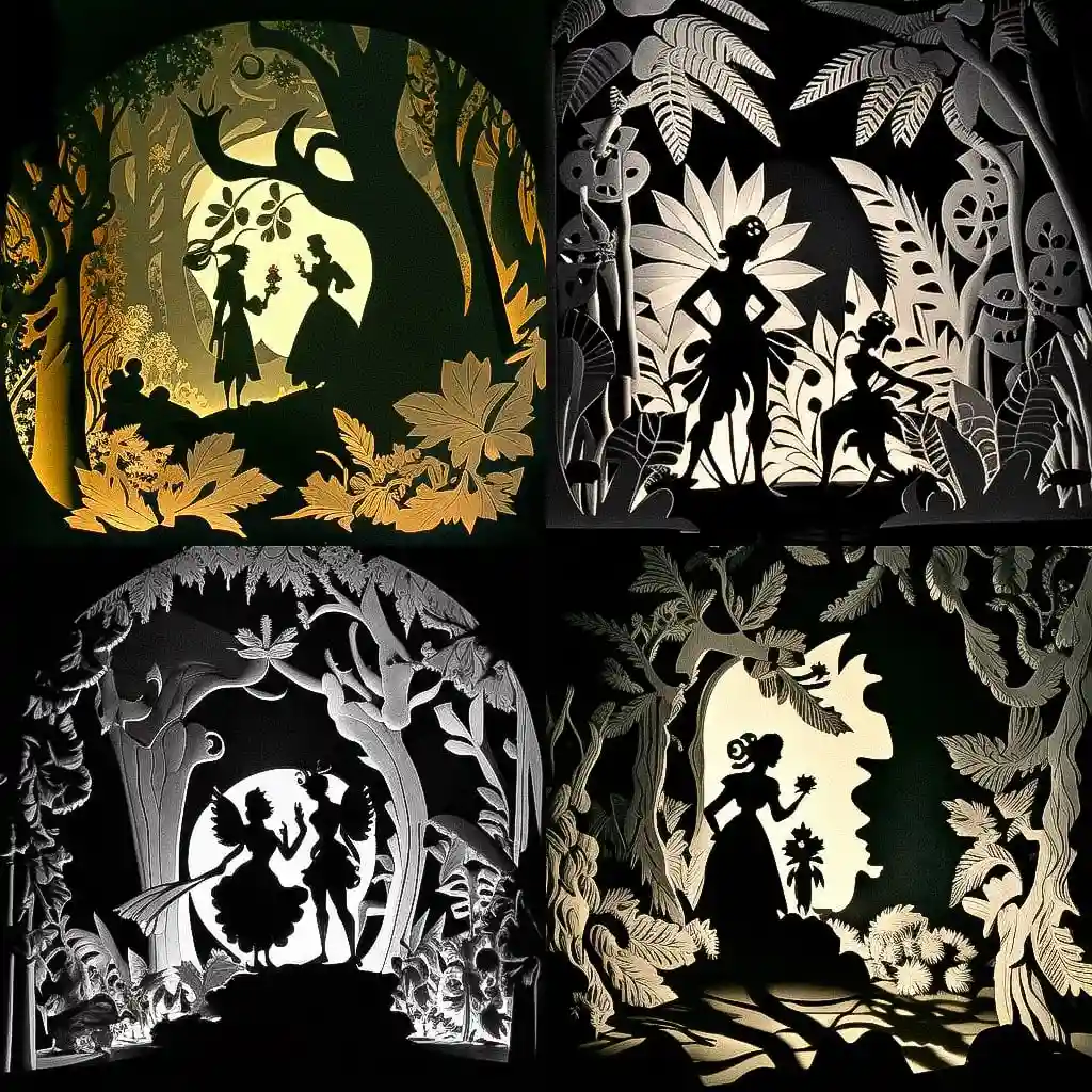 -洛特·莱尼格尔 lotte reiniger风格midjourney AI绘画作品