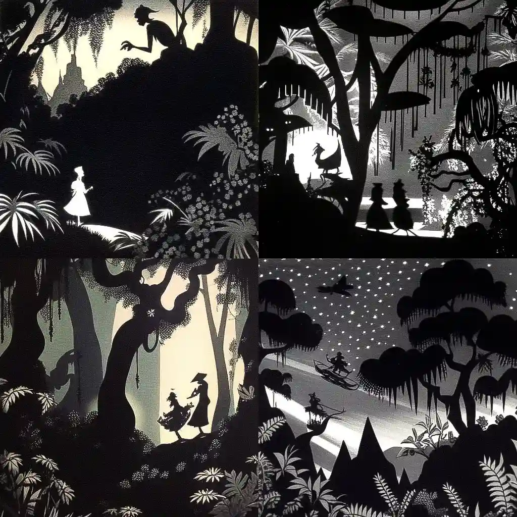 -洛特·莱尼格尔 lotte reiniger风格midjourney AI绘画作品