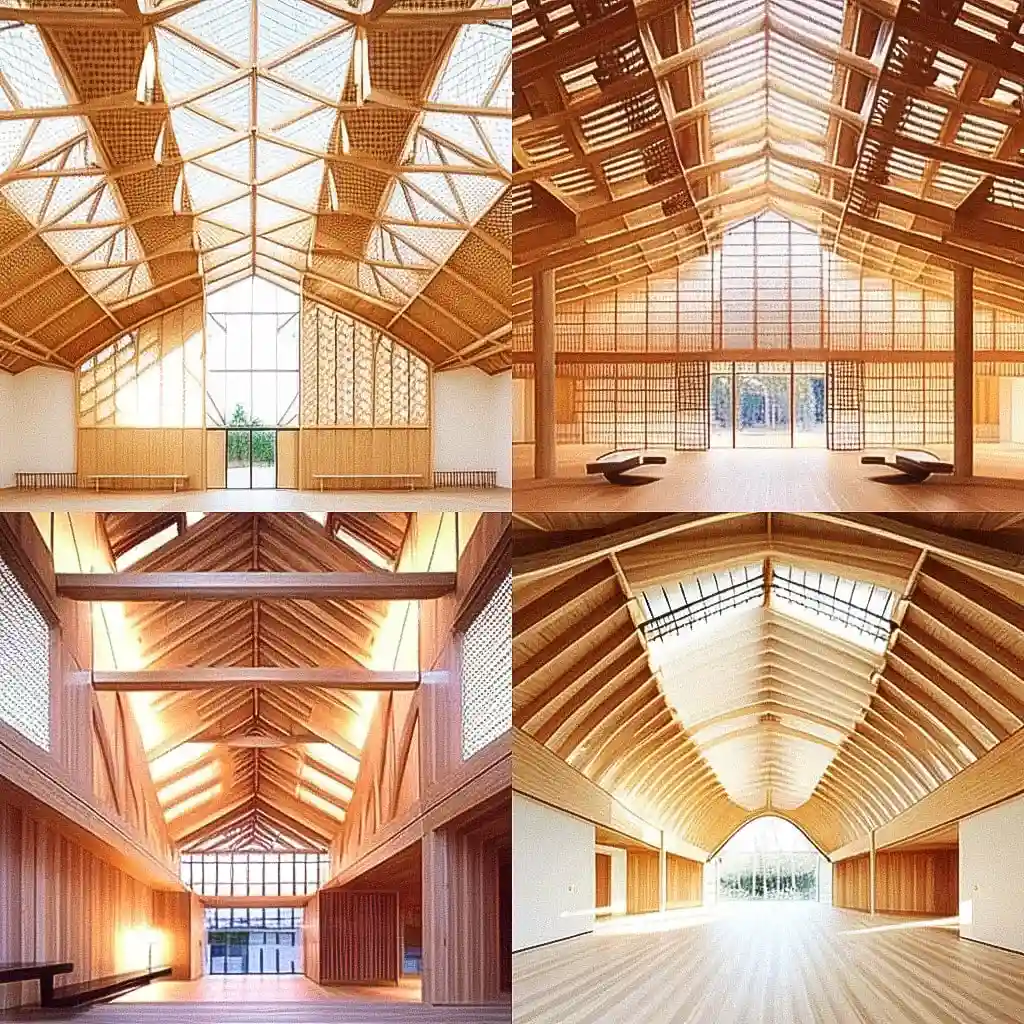伴修郎 shigeru ban风格midjourney AI绘画作品 -伴修郎 shigeru ban风格midjourney AI绘画作品