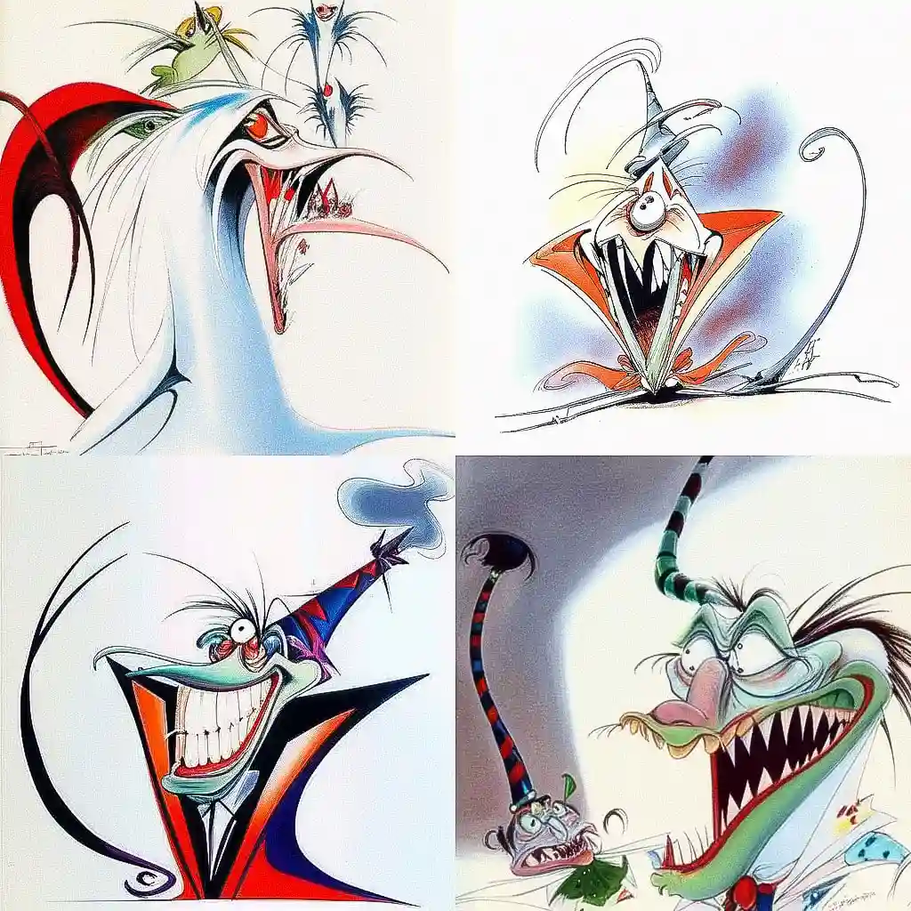 -杰拉尔德·斯卡菲 gerald scarfe风格midjourney AI绘画作品