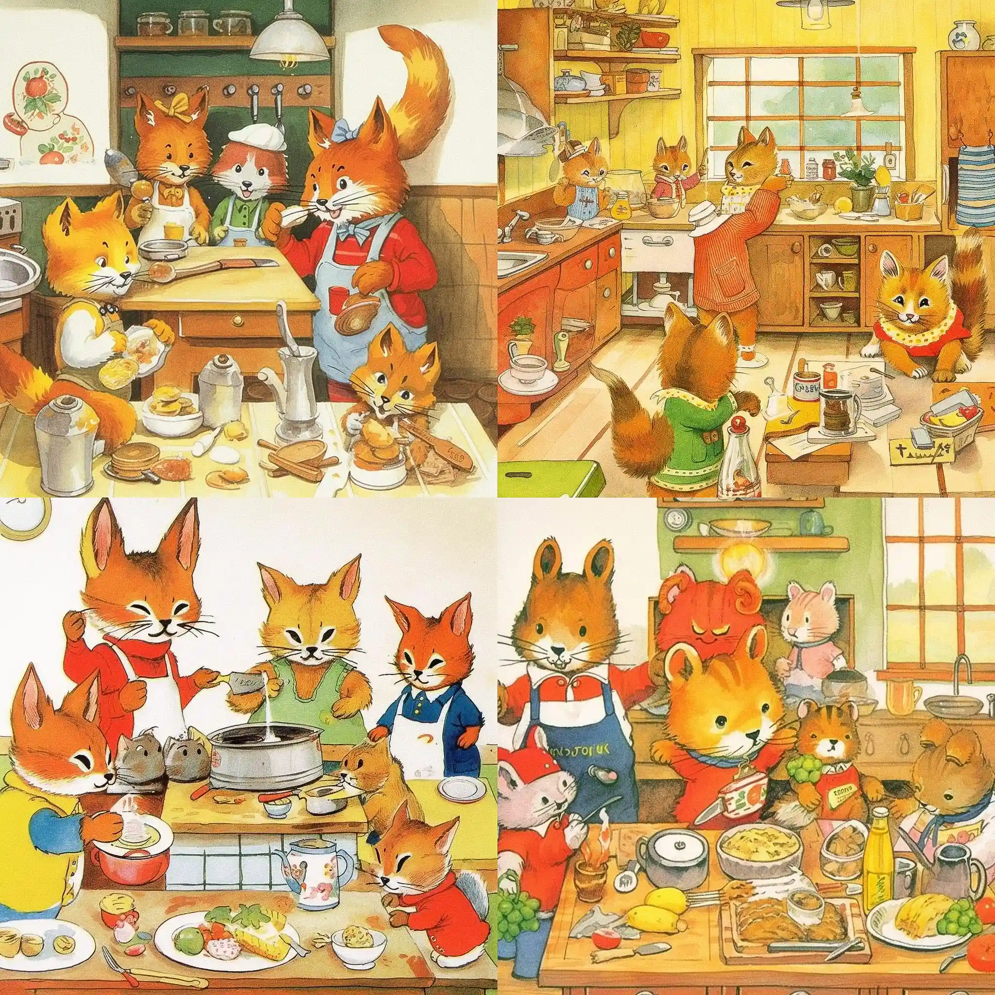 -理查德·斯凯瑞 richard scarry风格midjourney AI绘画作品