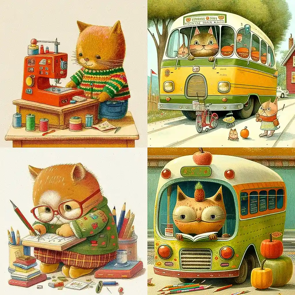 -理查德·斯凯瑞 richard scarry风格midjourney AI绘画作品