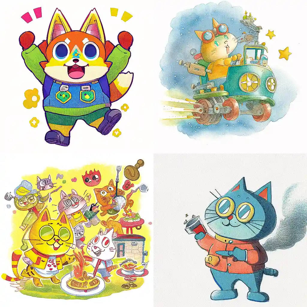 -理查德·斯凯瑞 richard scarry风格midjourney AI绘画作品