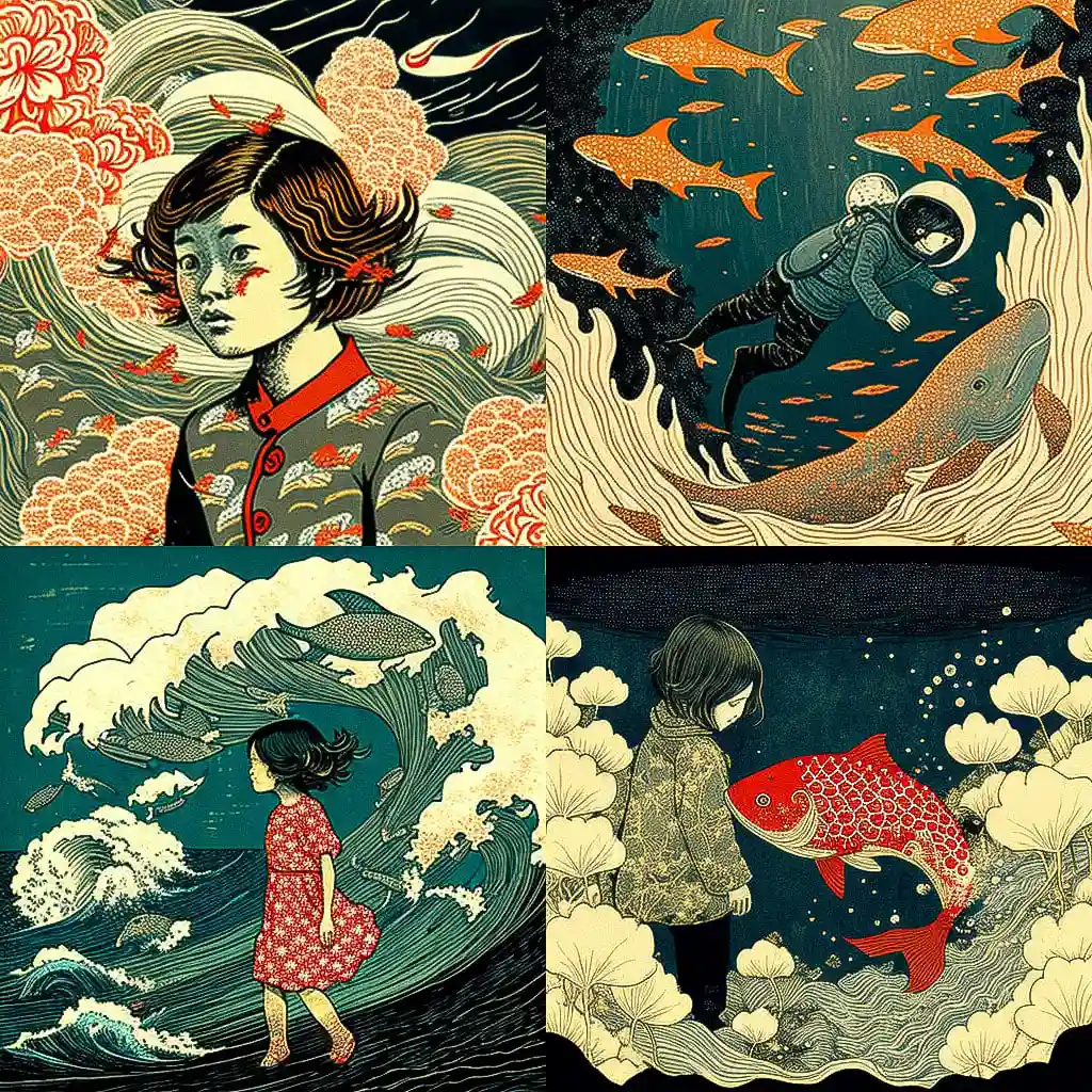 -清水裕子 yuko shimizu风格midjourney AI绘画作品