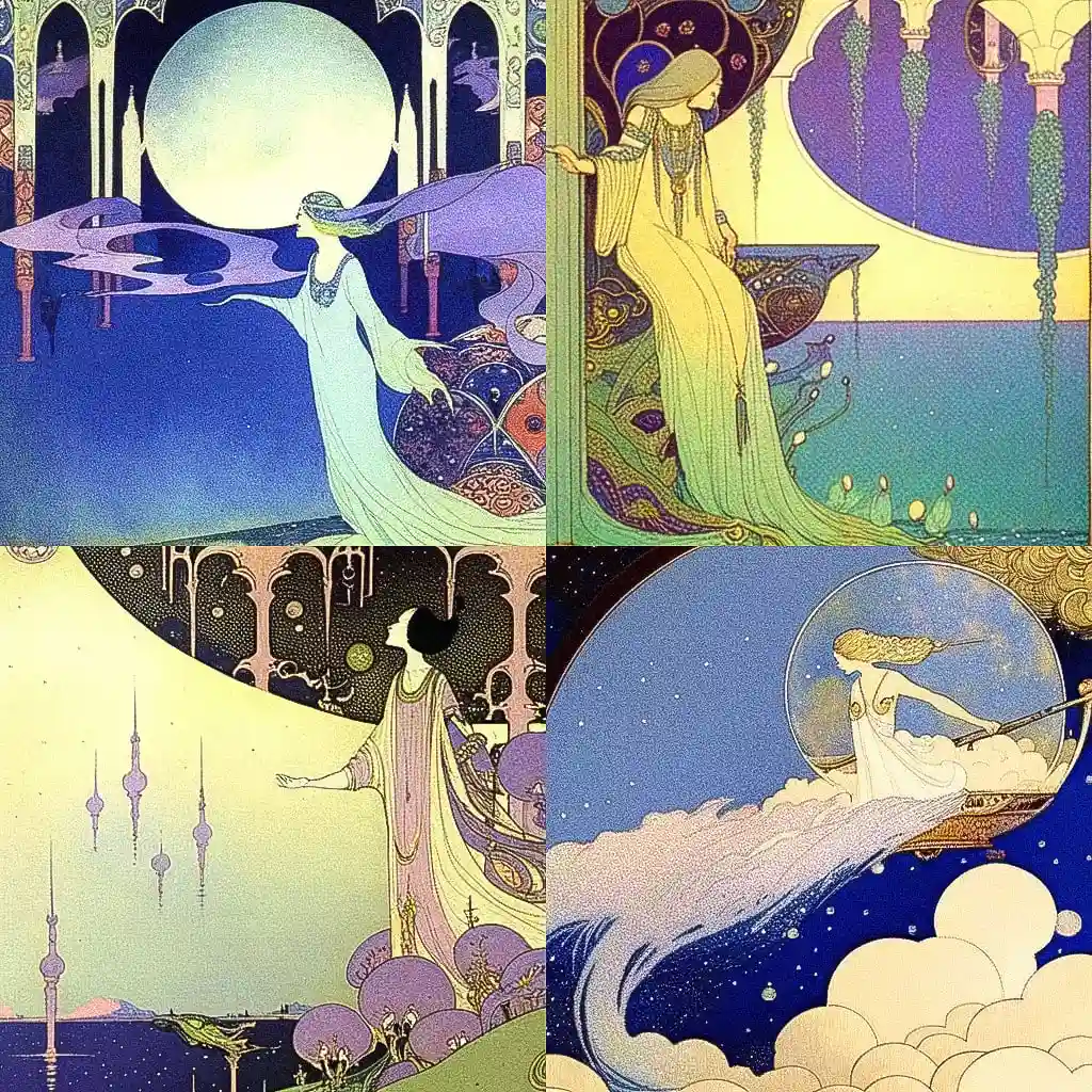 弗吉尼亚·弗朗西斯·斯特雷特 virginia frances sterrett风格midjourney AI绘画作品 -弗吉尼亚·弗朗西斯·斯特雷特 virginia frances sterrett风格midjourney AI绘画作品