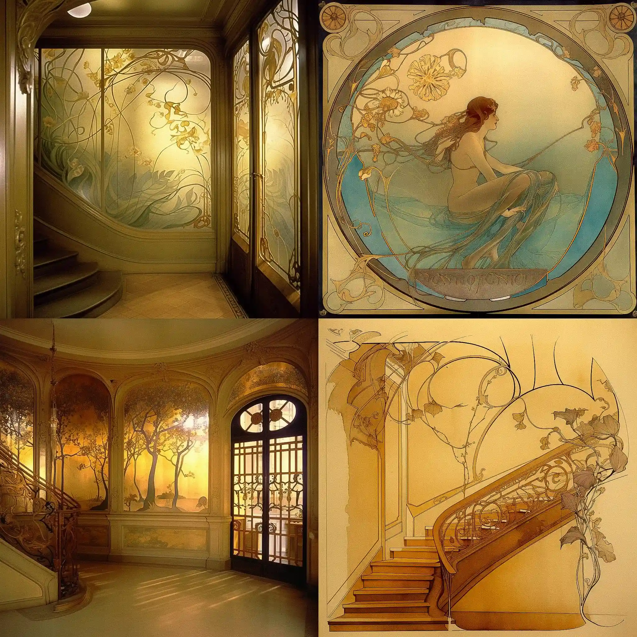 维克托·霍尔塔 victor horta风格midjourney AI绘画作品 -维克托·霍尔塔 victor horta风格midjourney AI绘画作品