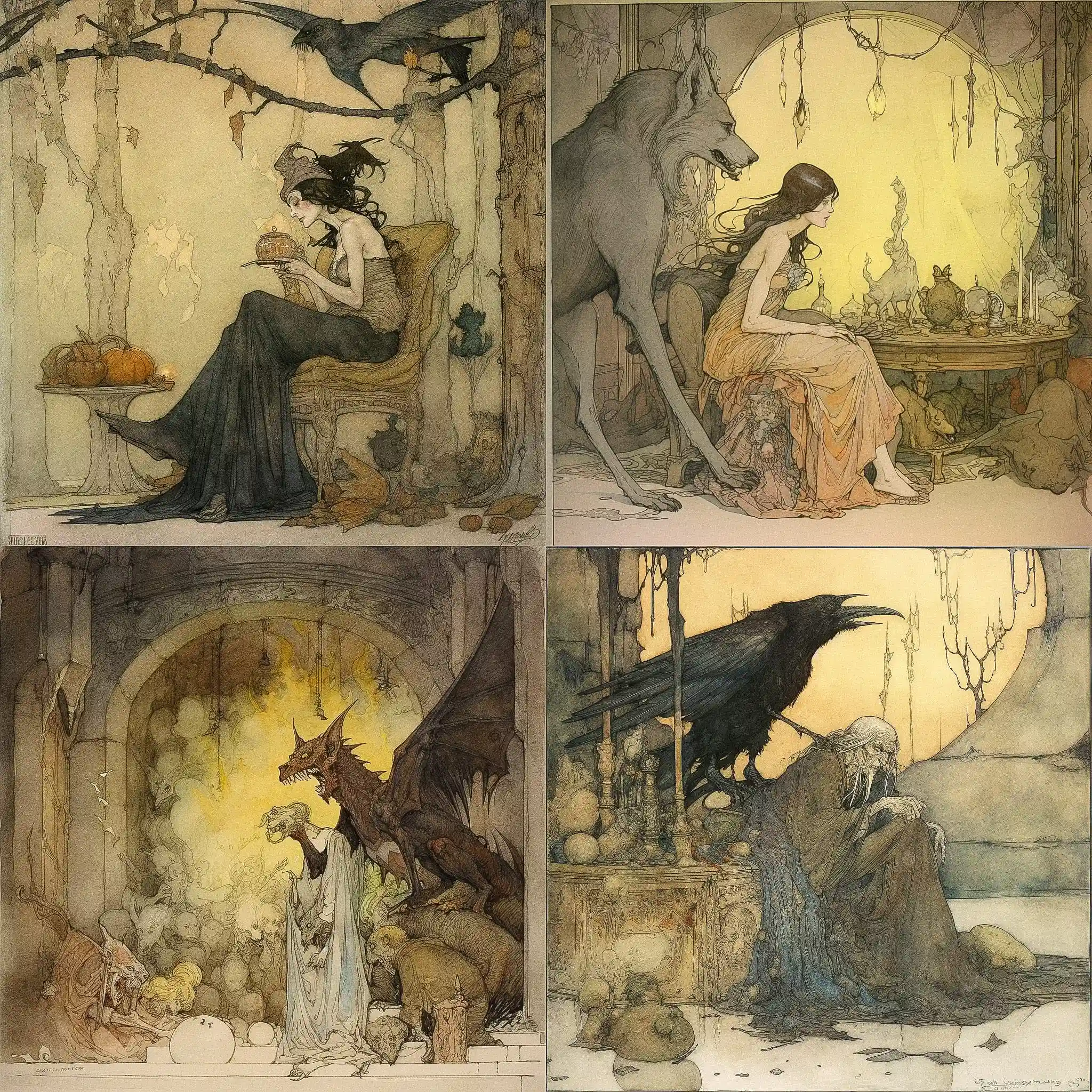威廉·蒂姆林 william timlin风格midjourney AI绘画作品 -威廉·蒂姆林 william timlin风格midjourney AI绘画作品