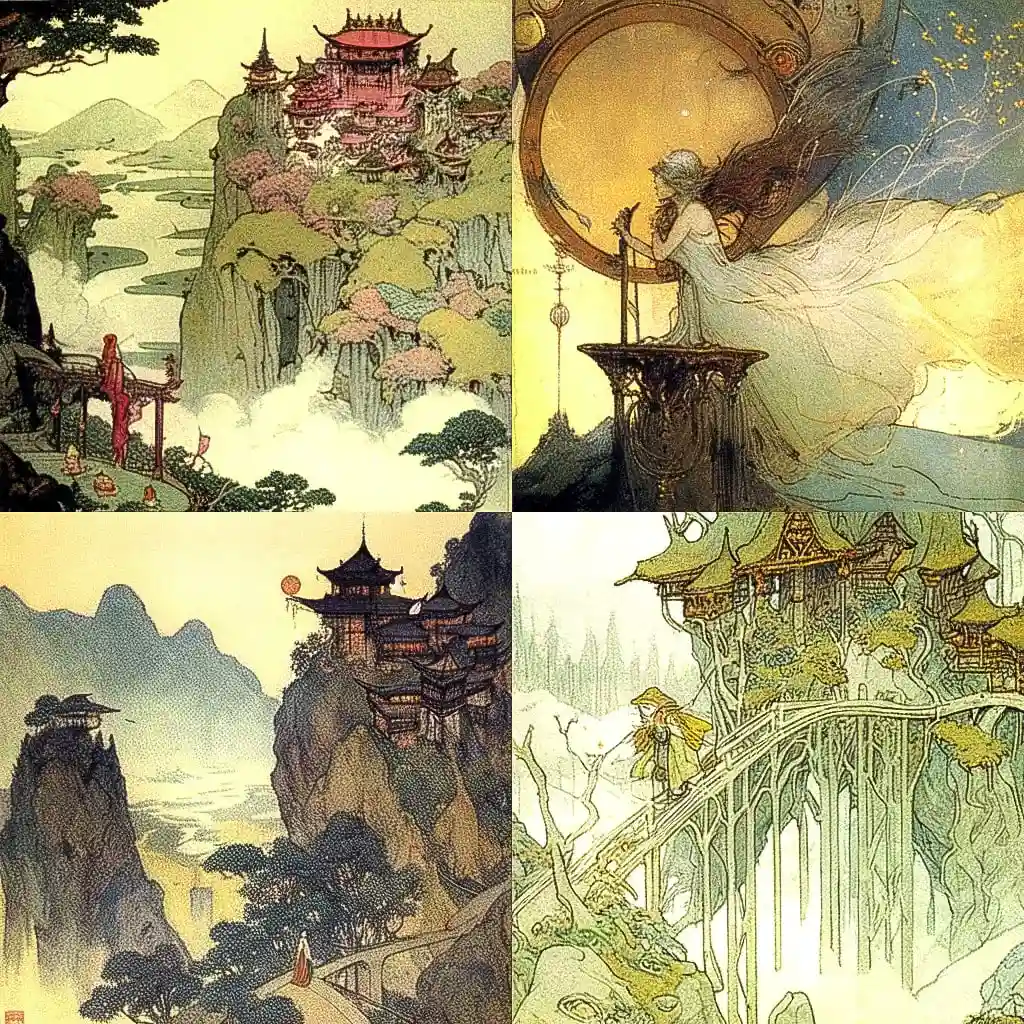 威廉·蒂姆林 william timlin风格midjourney AI绘画作品 -威廉·蒂姆林 william timlin风格midjourney AI绘画作品