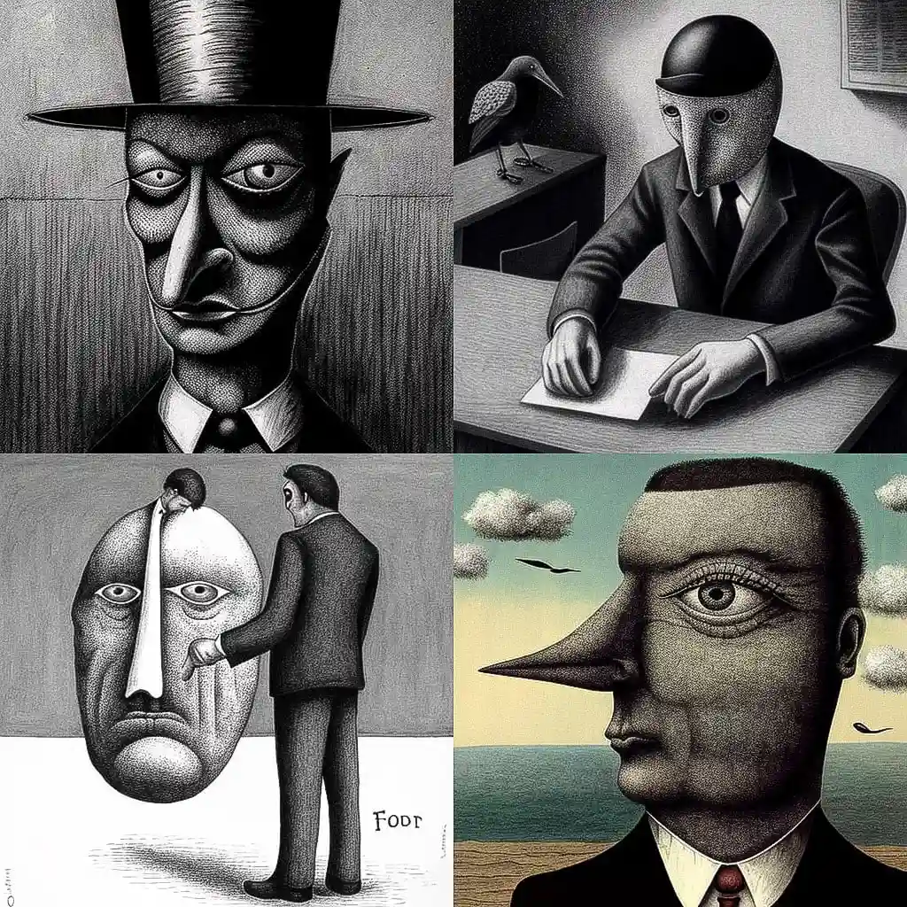 罗兰·托波尔 roland topor风格midjourney AI绘画作品 -罗兰·托波尔 roland topor风格midjourney AI绘画作品