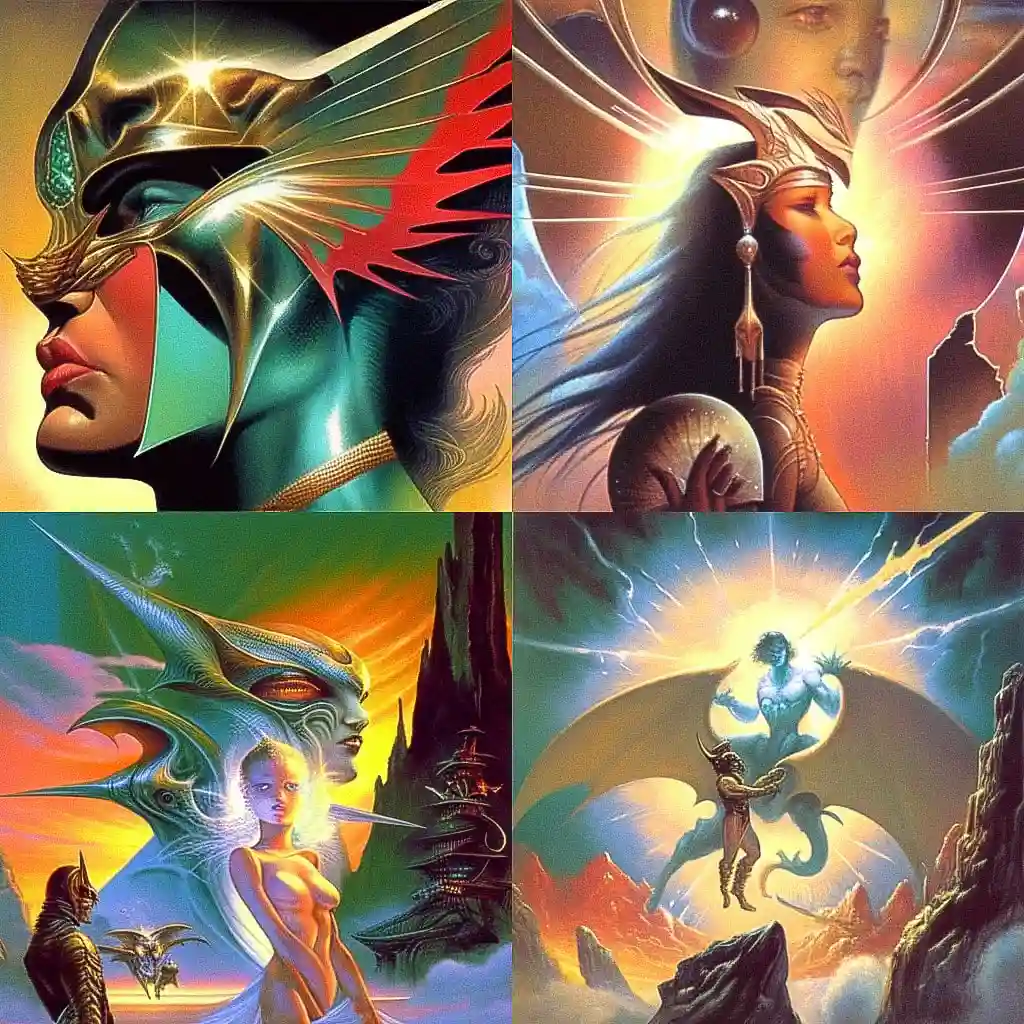 -鲍里斯·瓦列乔 boris vallejo风格midjourney AI绘画作品