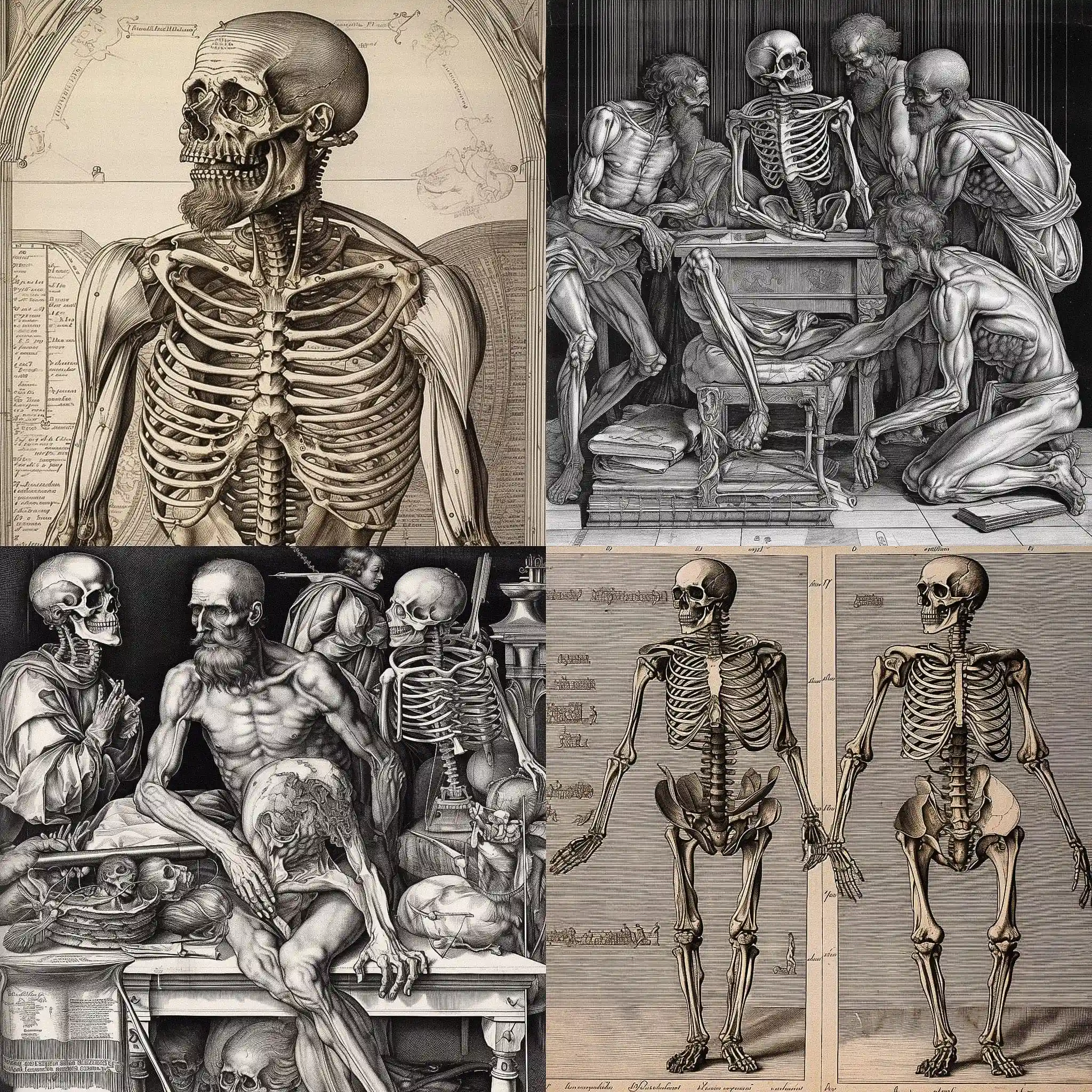 -安德烈亚斯·维萨利乌斯 andreas vesalius风格midjourney AI绘画作品