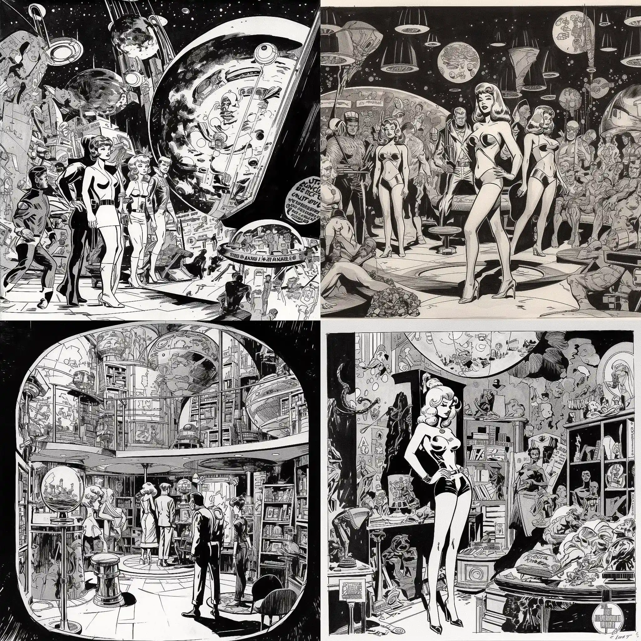 沃利·伍德 wally wood风格midjourney AI绘画作品 -沃利·伍德 wally wood风格midjourney AI绘画作品