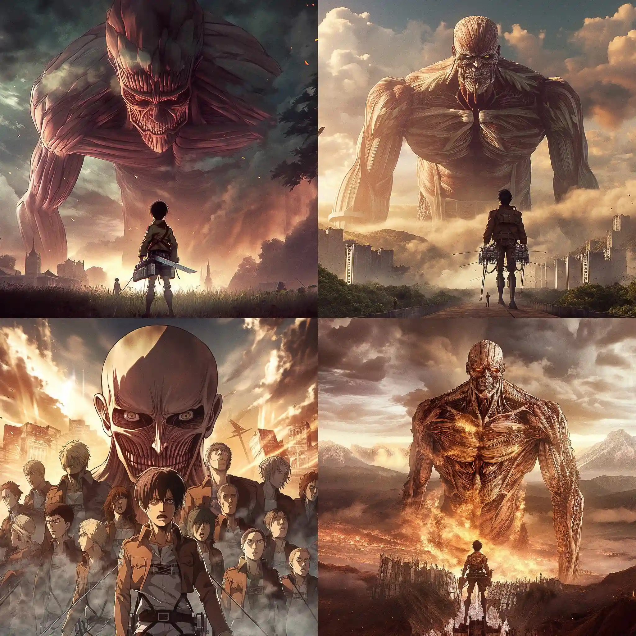 进击的巨人 attack on titan风格midjourney AI绘画作品 -进击的巨人 attack on titan风格midjourney AI绘画作品