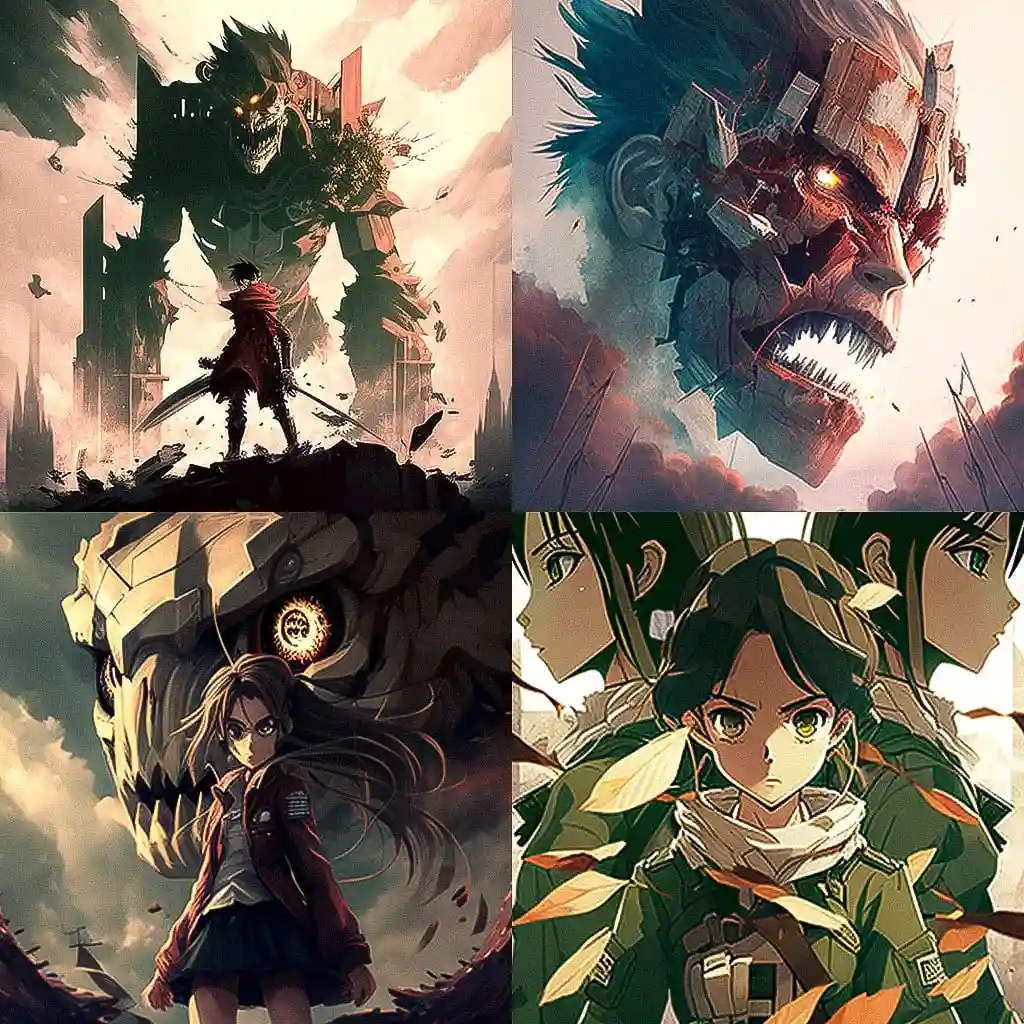 进击的巨人 attack on titan风格midjourney AI绘画作品 -进击的巨人 attack on titan风格midjourney AI绘画作品