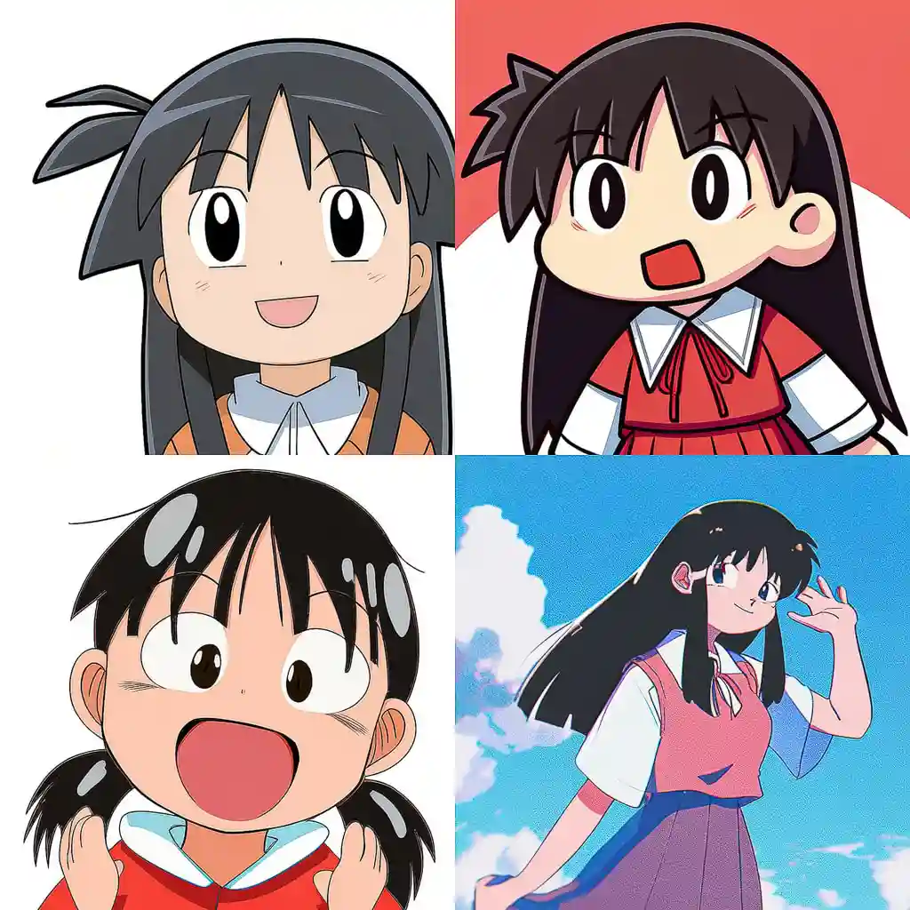 -漫画大王 azumanga daioh风格midjourney AI绘画作品