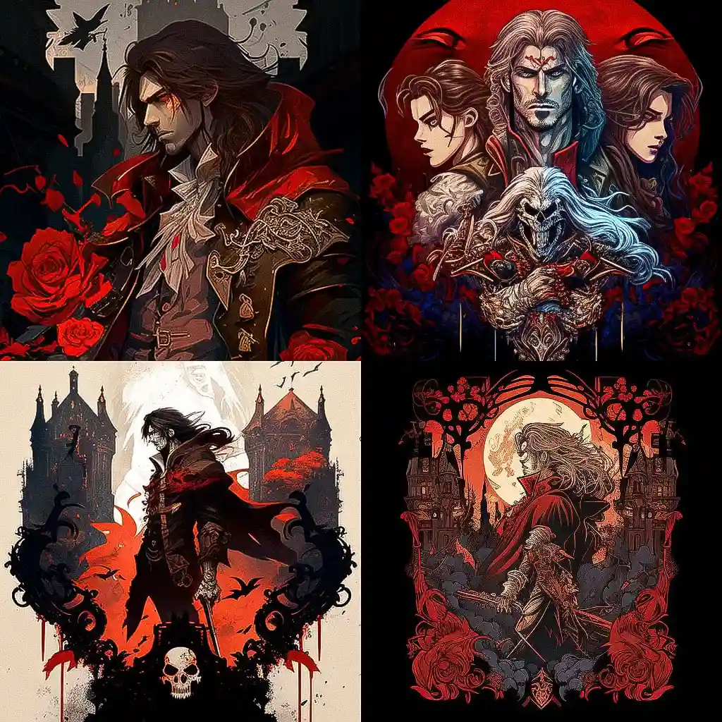 -恶魔城 castlevania风格midjourney AI绘画作品