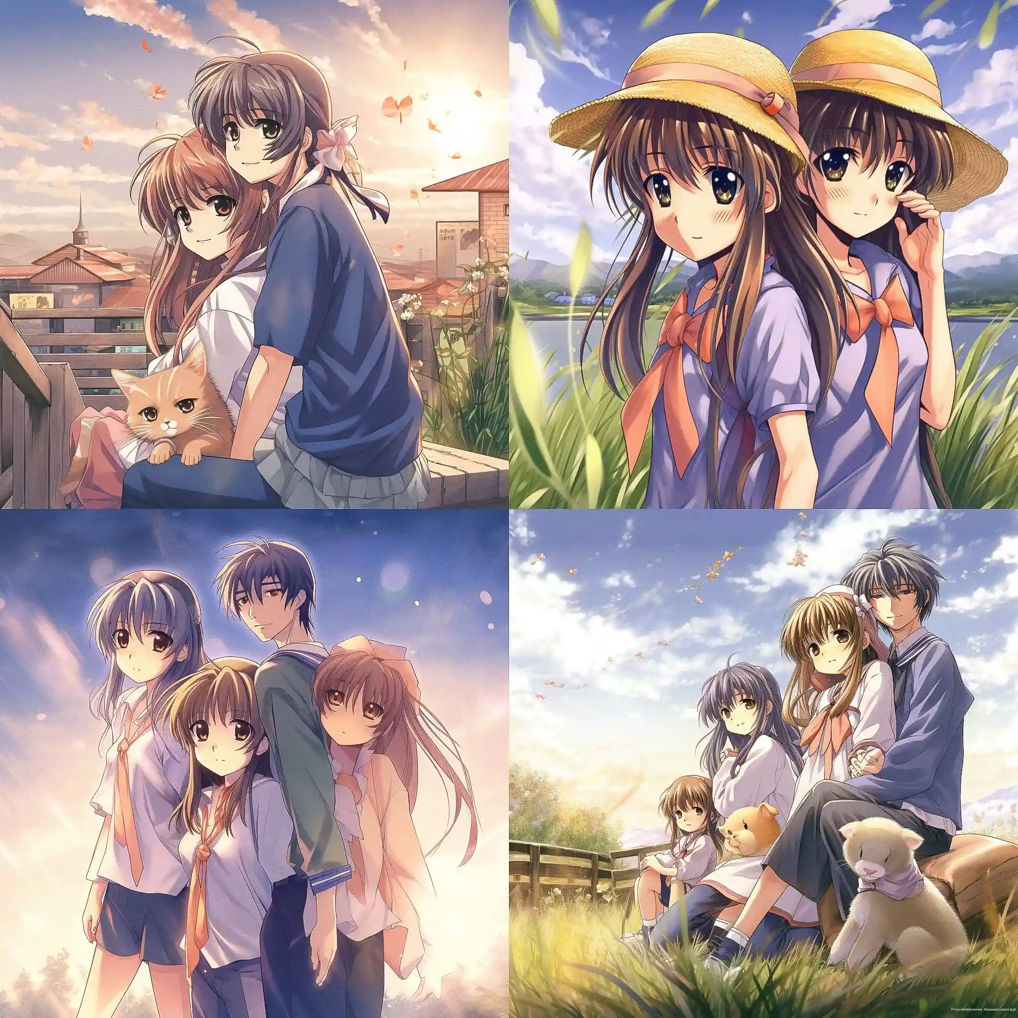 -Clannad（克拉娜） clannad风格midjourney AI绘画作品