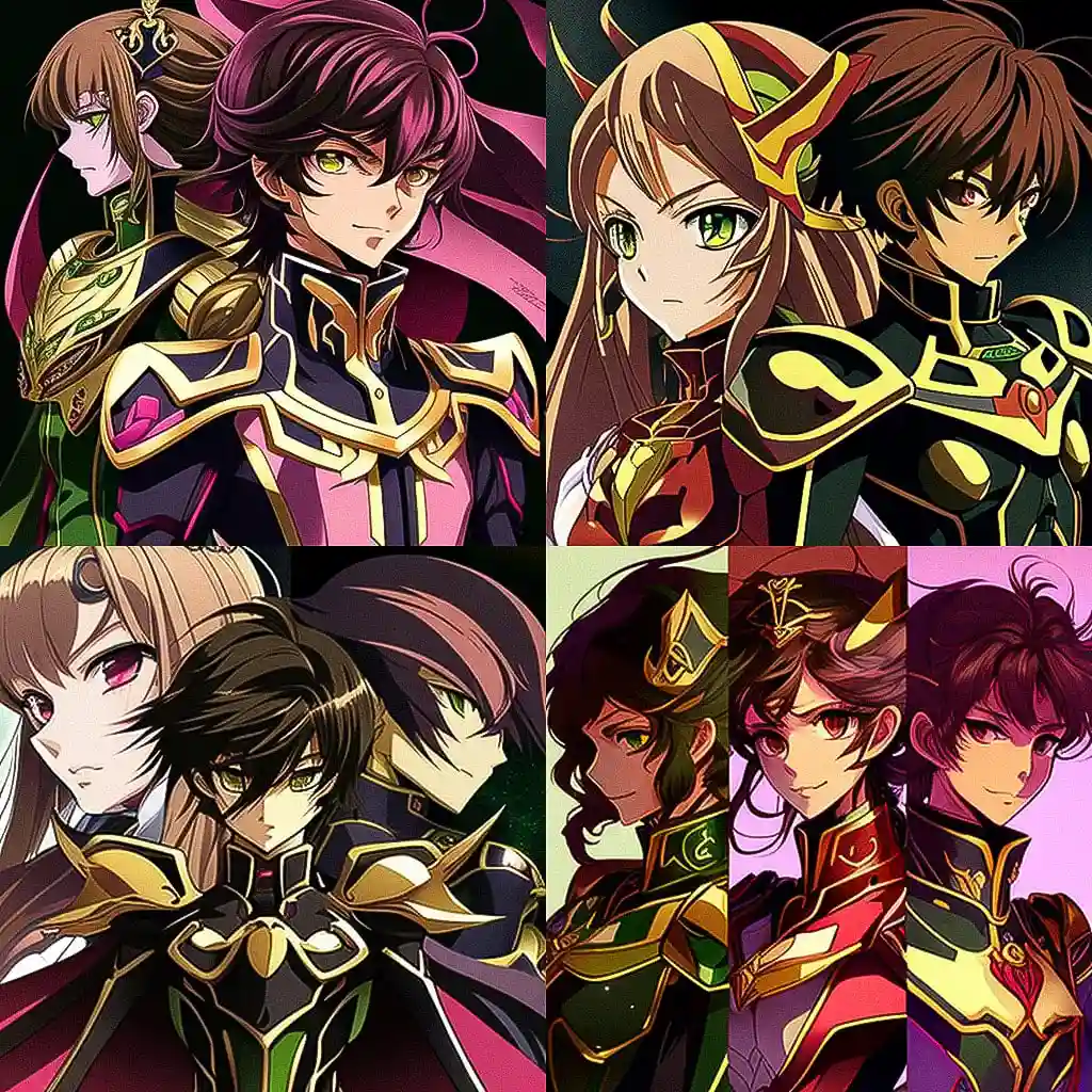 -反叛的鲁路修（Code Geass） code geass风格midjourney AI绘画作品