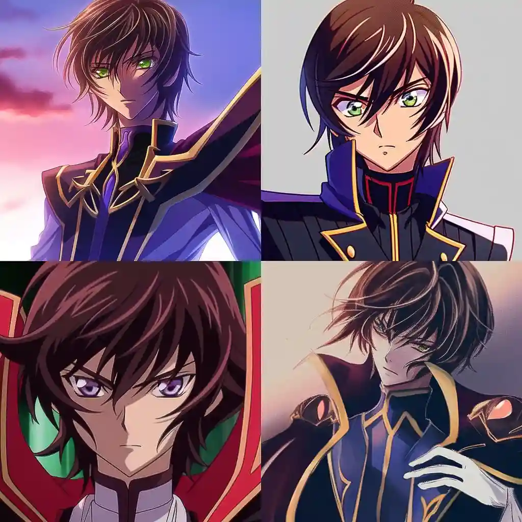 -反叛的鲁路修（Code Geass） code geass风格midjourney AI绘画作品