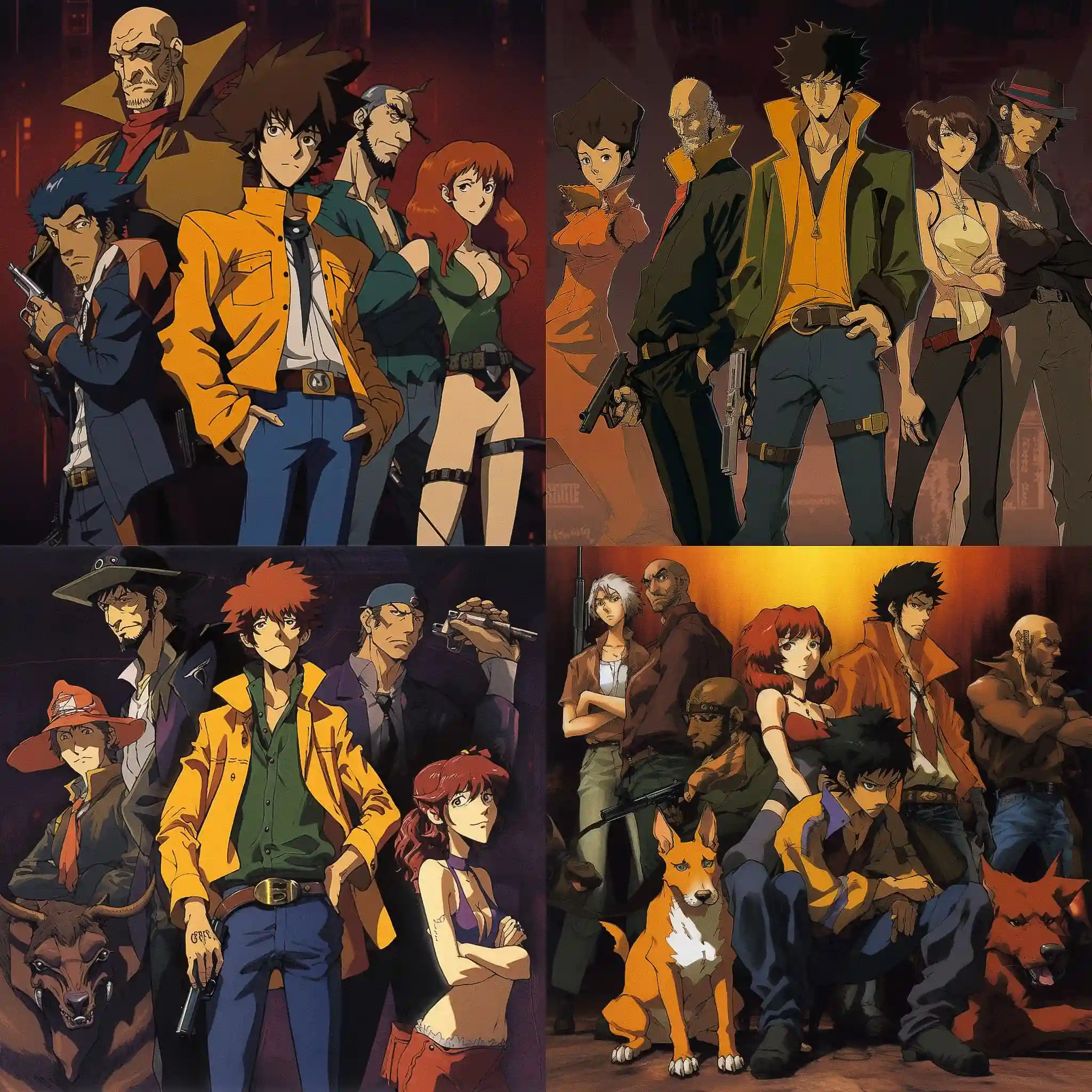 -星际牛仔（Cowboy Bebop） cowboy bebop风格midjourney AI绘画作品