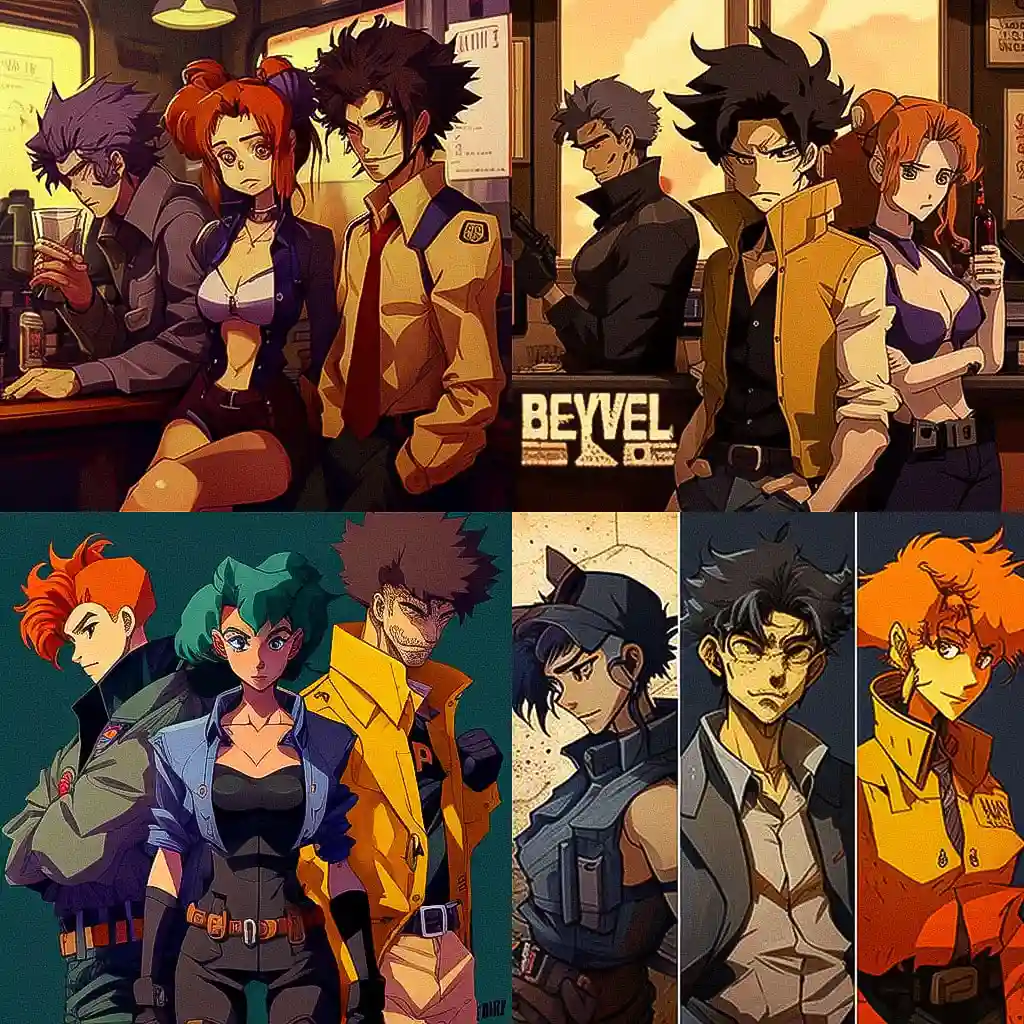 -星际牛仔（Cowboy Bebop） cowboy bebop风格midjourney AI绘画作品