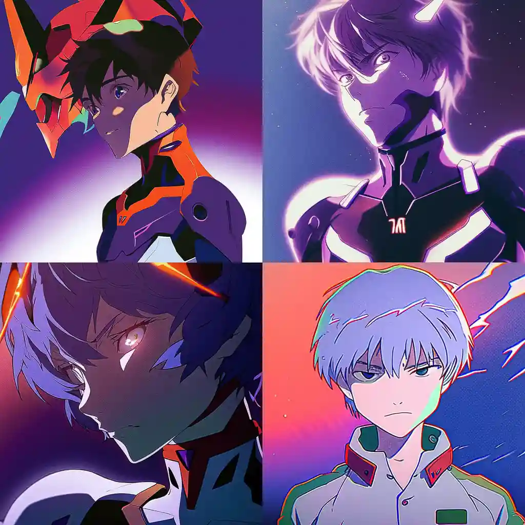 -新世纪福音战士 evangelion风格midjourney AI绘画作品