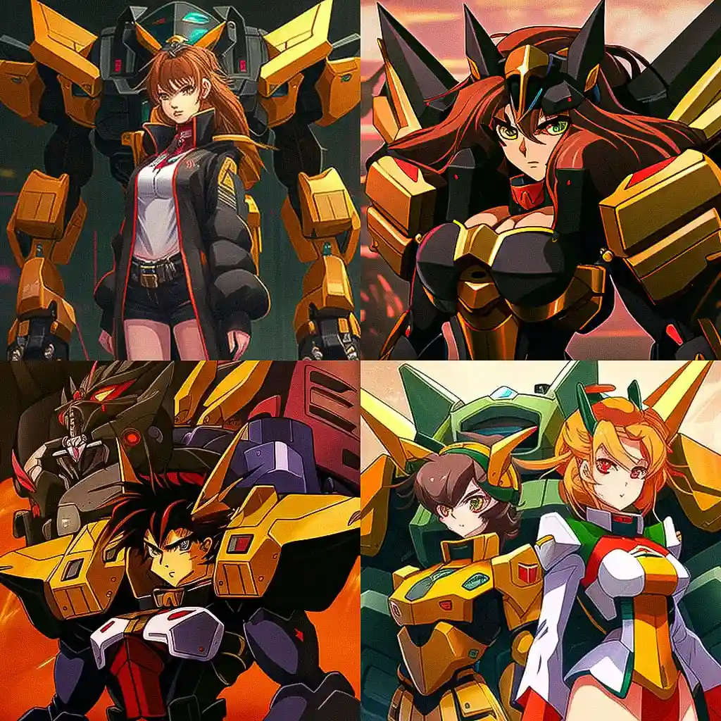 -勇者王GAOGAIGAR gaogaigar风格midjourney AI绘画作品