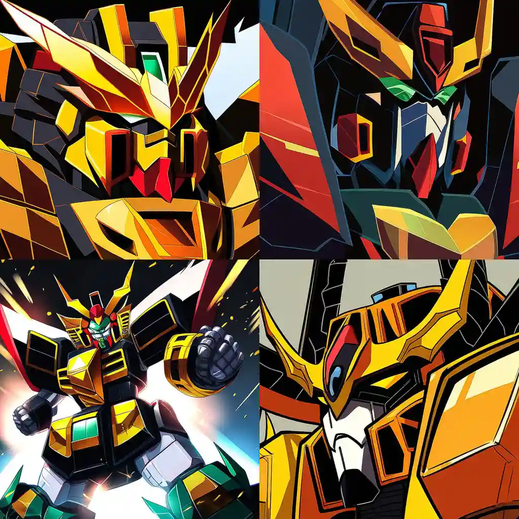 -勇者王GAOGAIGAR gaogaigar风格midjourney AI绘画作品