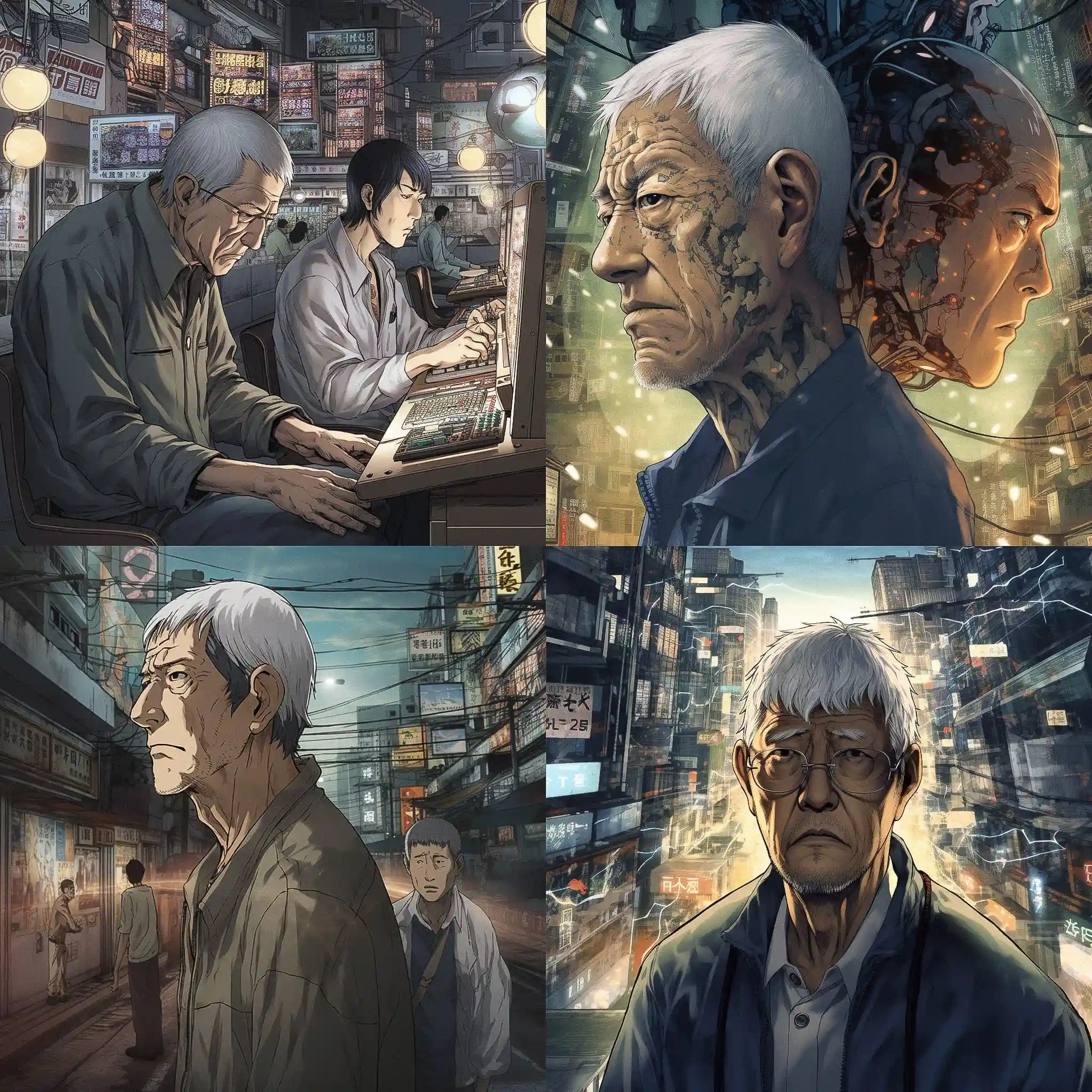 -人间失格 inuyashiki风格midjourney AI绘画作品