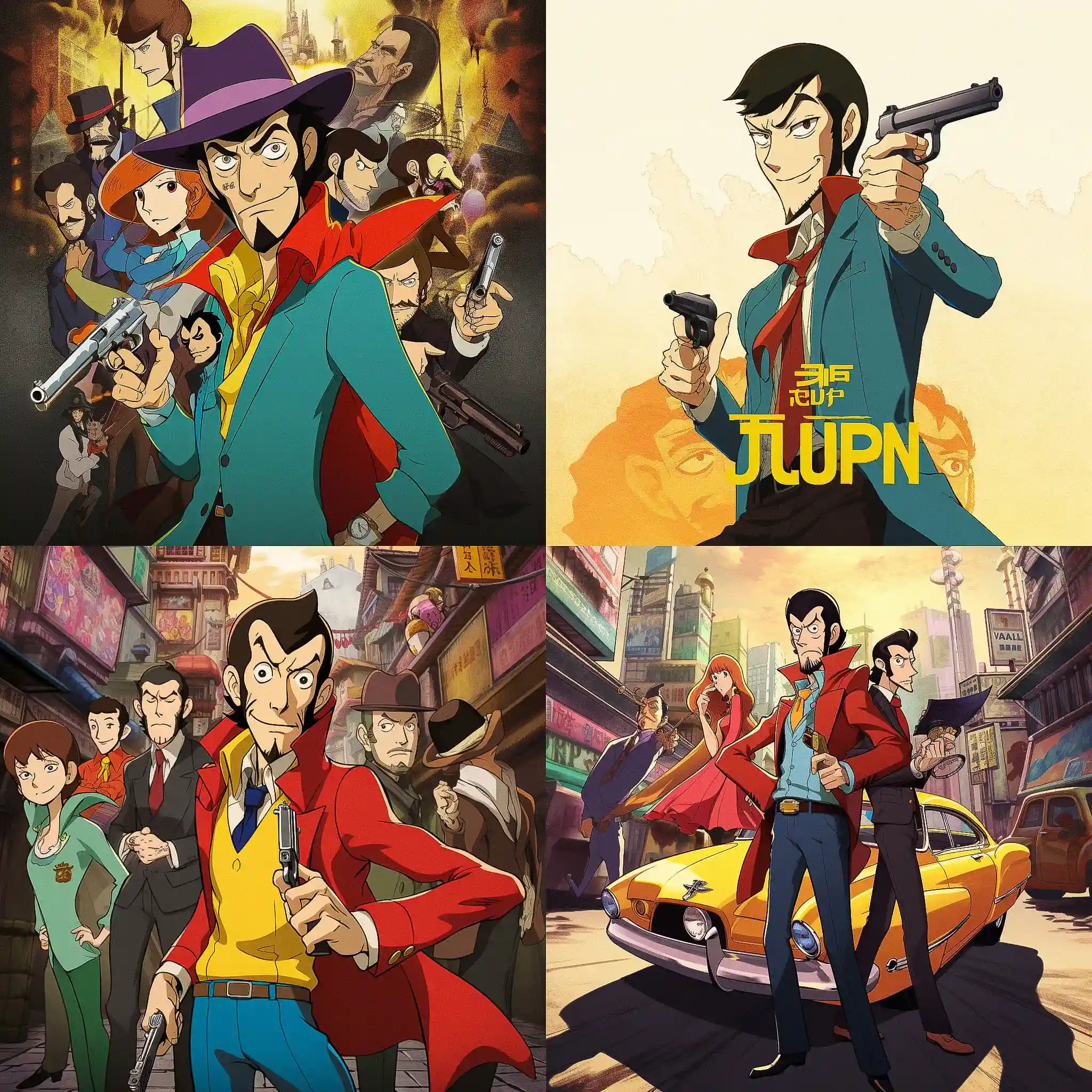 -鲁邦三世 lupin the third风格midjourney AI绘画作品