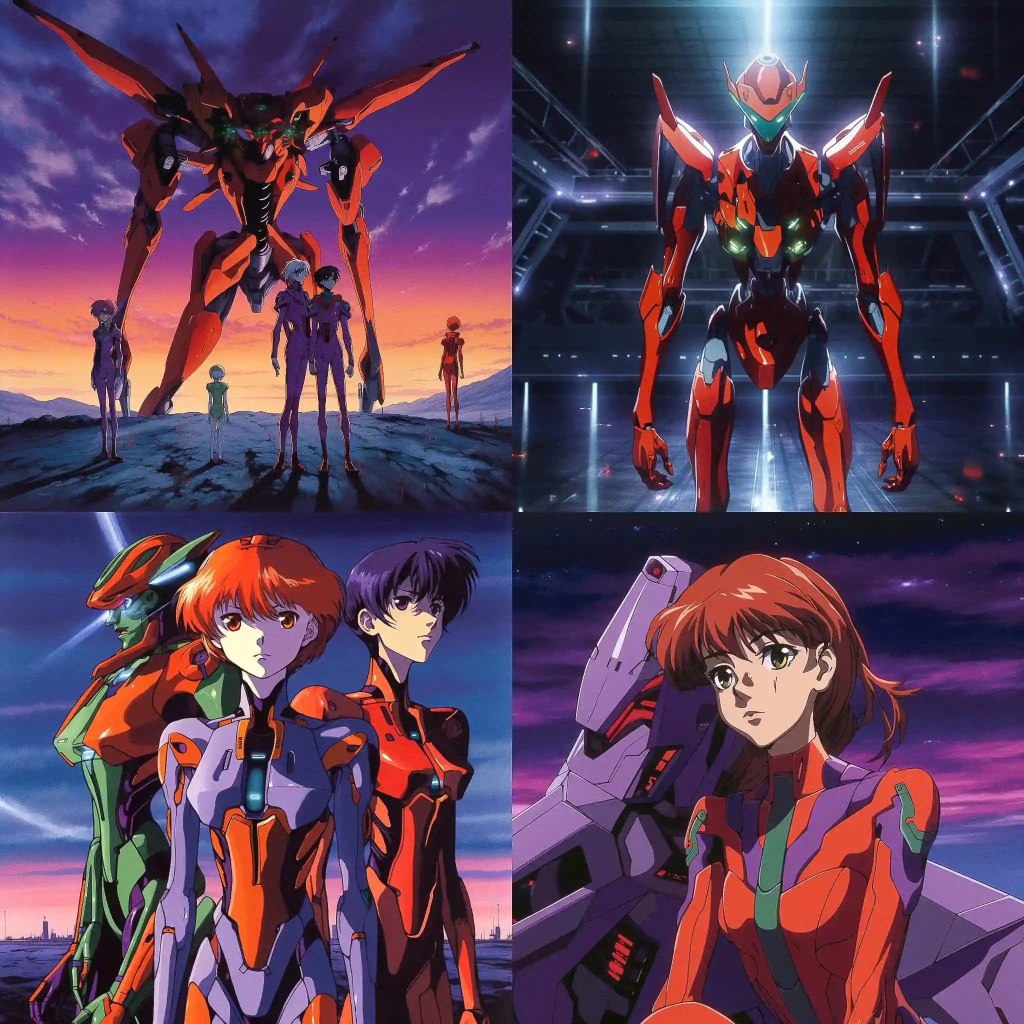 -新世纪福音战士 neon genesis evangelion风格midjourney AI绘画作品