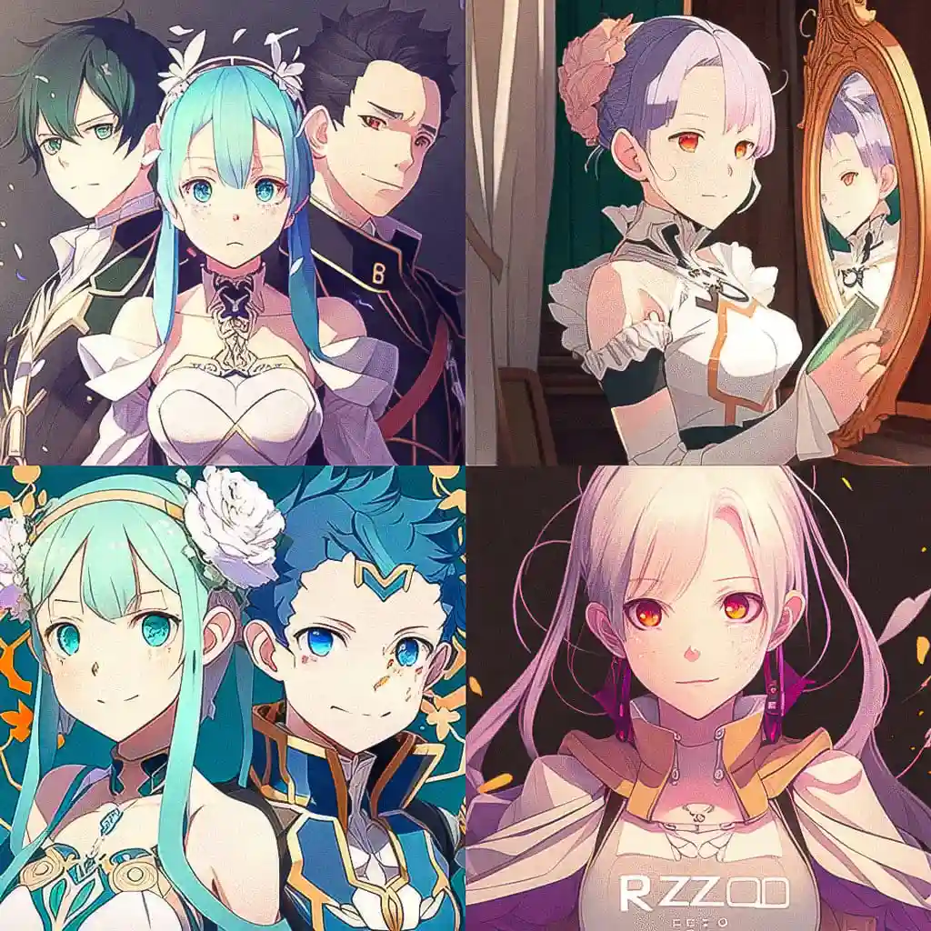 Re:从零开始的异世界生活 rezero风格midjourney AI绘画作品 -Re:从零开始的异世界生活 rezero风格midjourney AI绘画作品