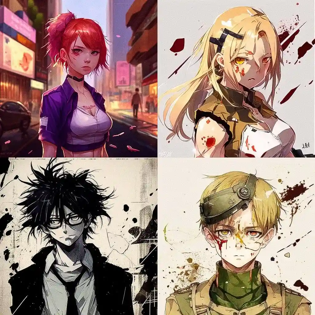 青年向动漫风格 seinen anime style风格midjourney AI绘画作品 -青年向动漫风格 seinen anime style风格midjourney AI绘画作品